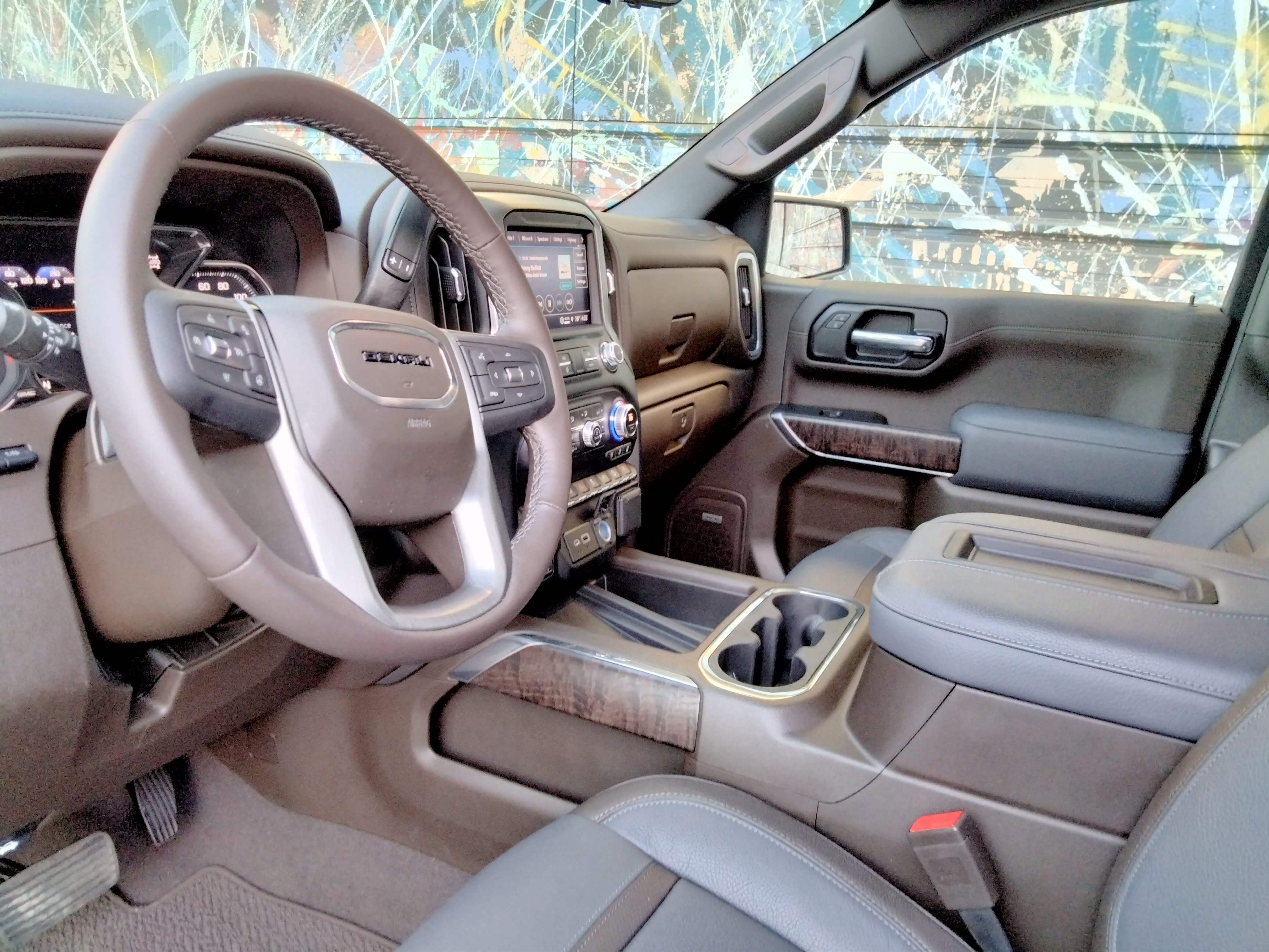 front seat of the 2022 GMC Sierra Denali