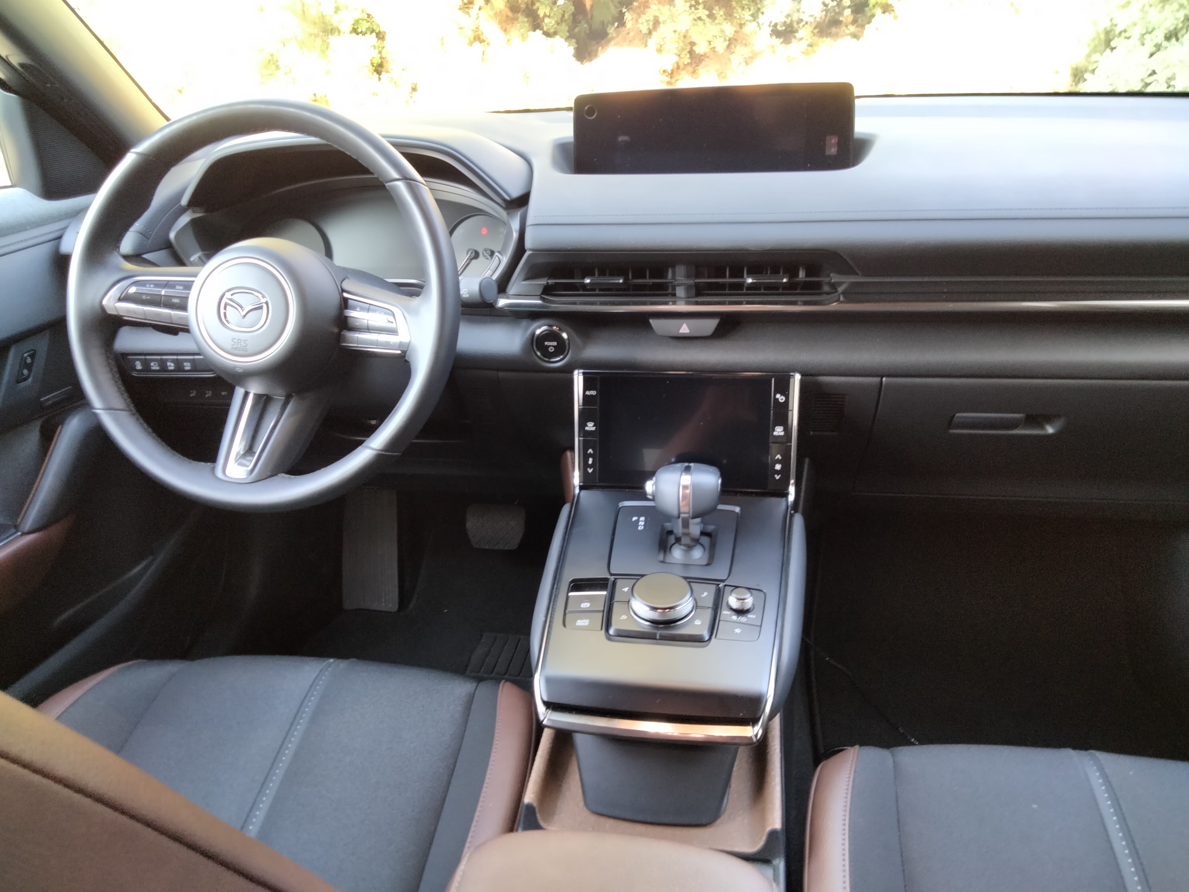 front dash of the Mazda MX-30