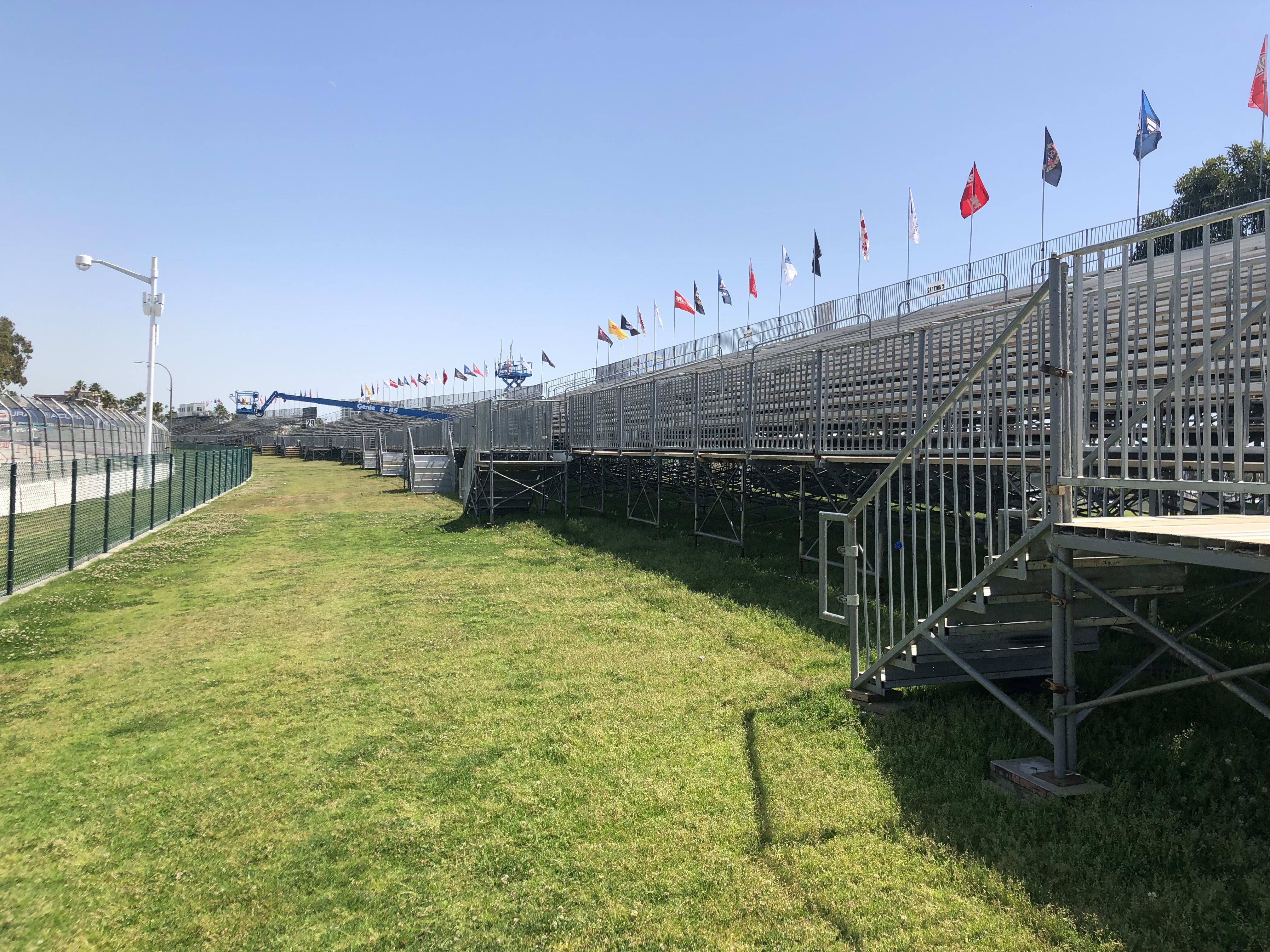 the track of the Acura Grand Prix of Long Beach without any spectators