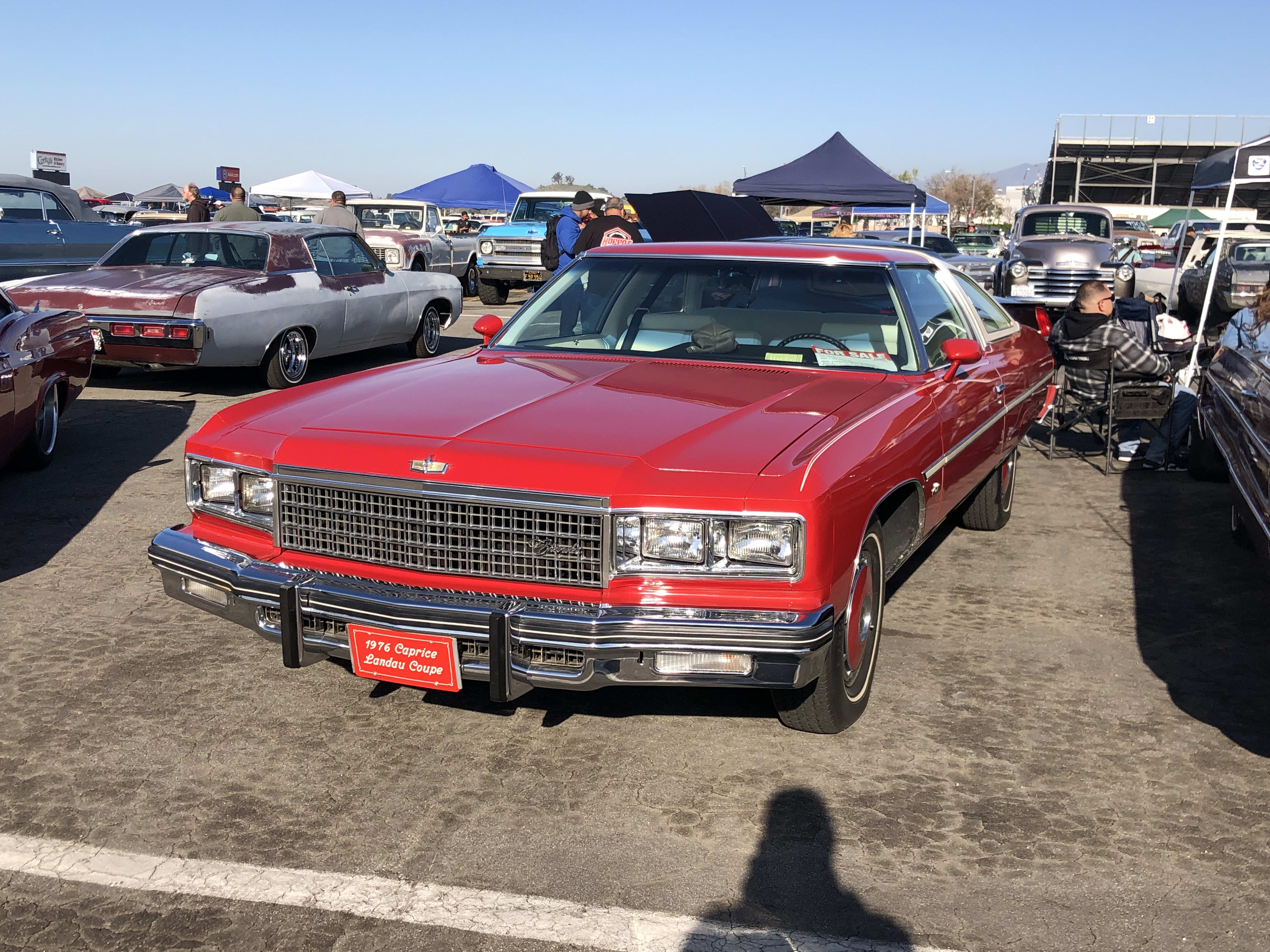 a red 1970 Caprice, with red wheel covers