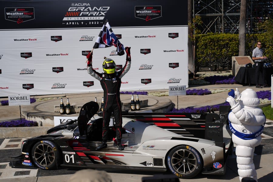 IMSA WeatherTech Sportscars winner Sebastien Bourdais celebrates victory