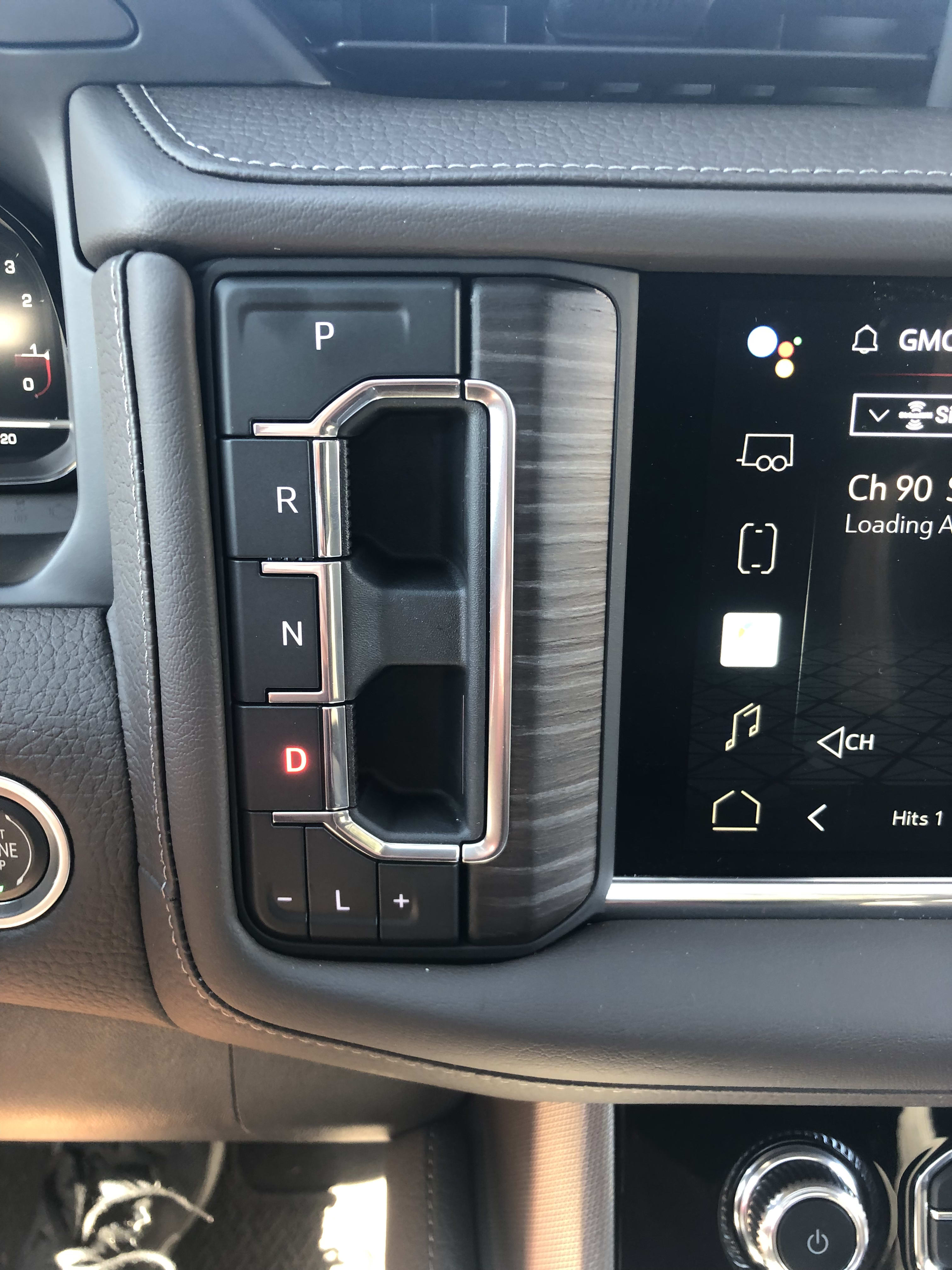 the gear shifter system on the 2022 GMC Yukon XL Denali