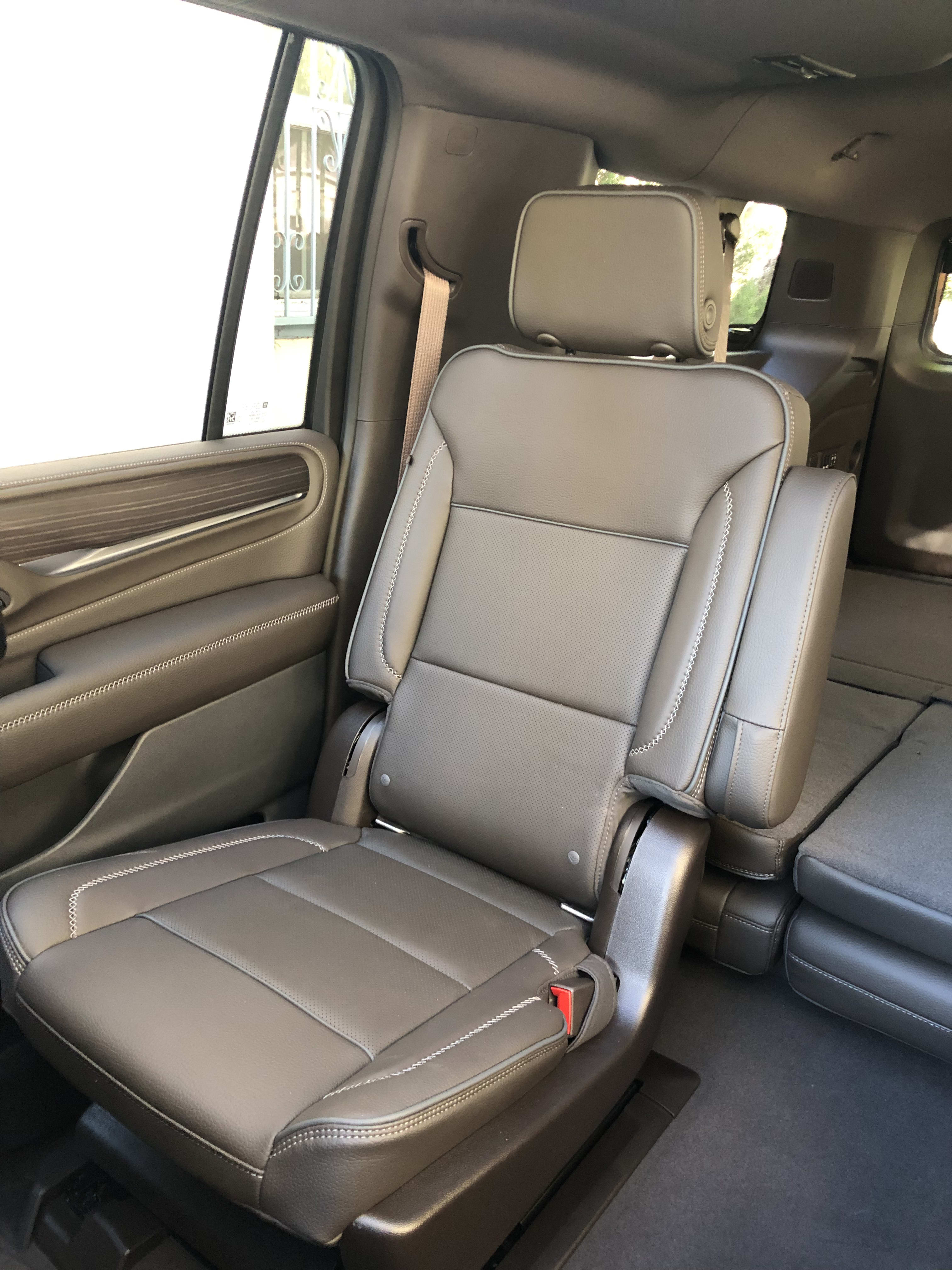 captain chair in the second row of a 2022 GMC Yukon XL Denali