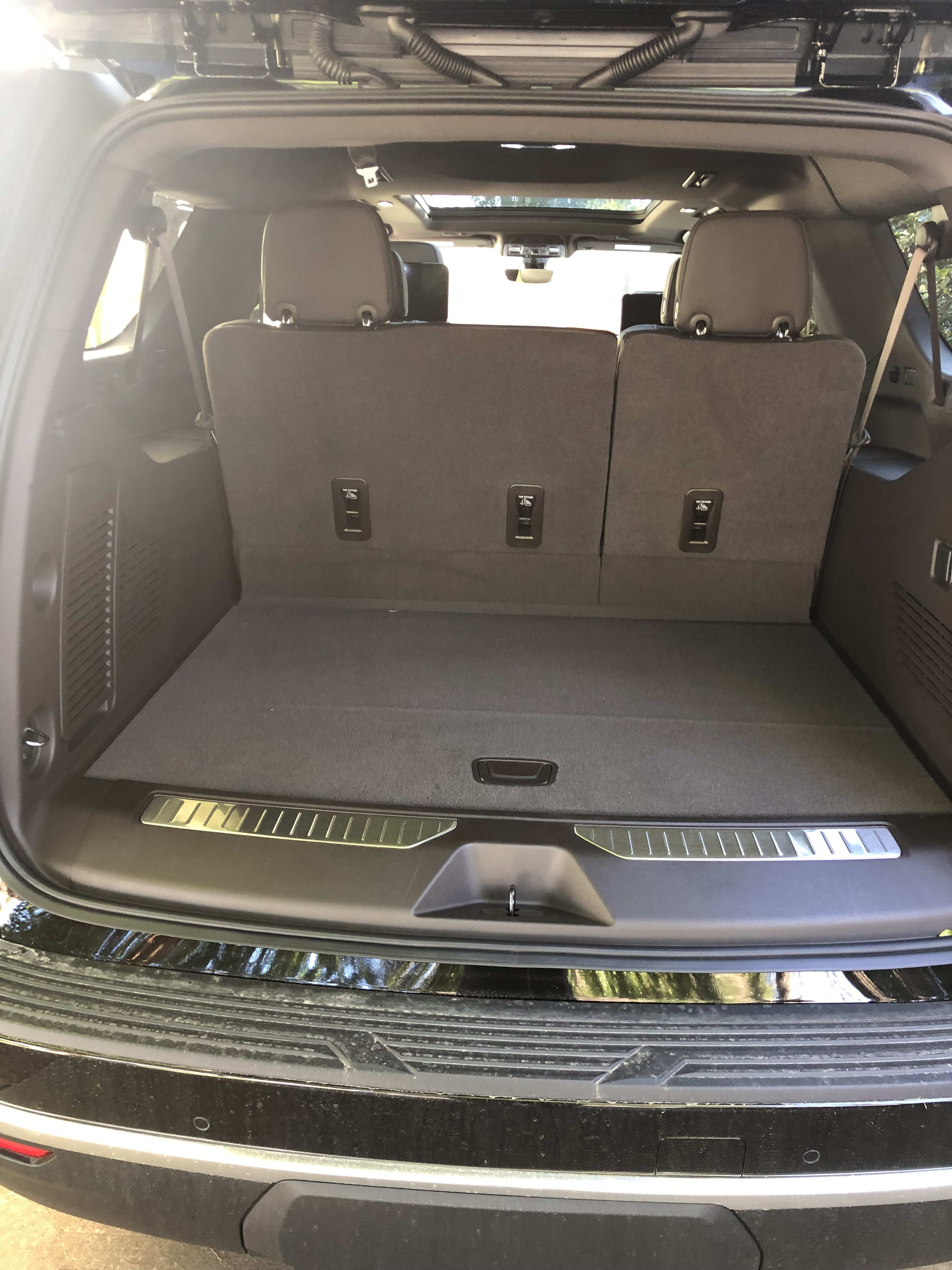 interior of the trunk space of the GMC Yukon XL