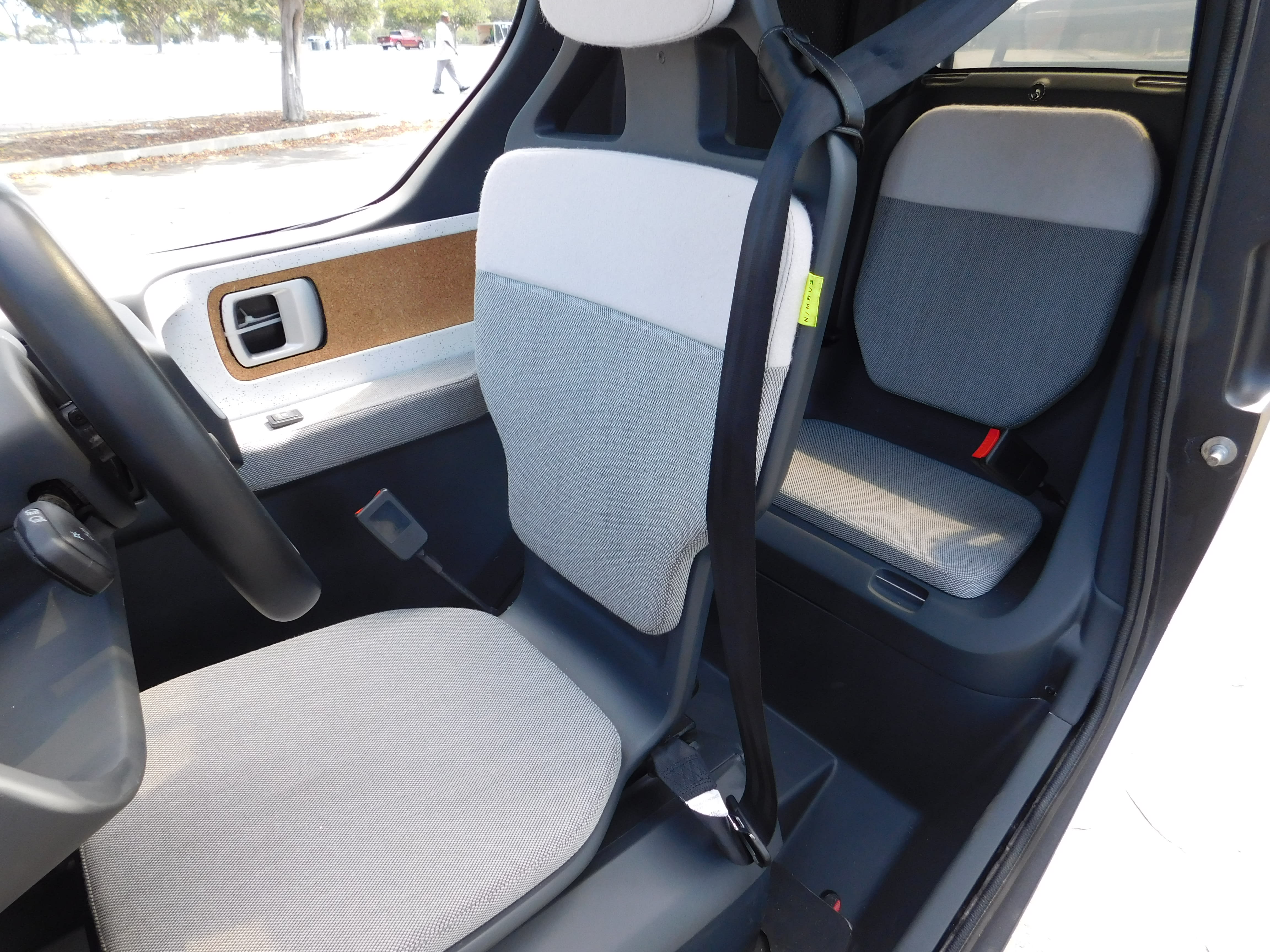 the two seats of the Nimbus One EV