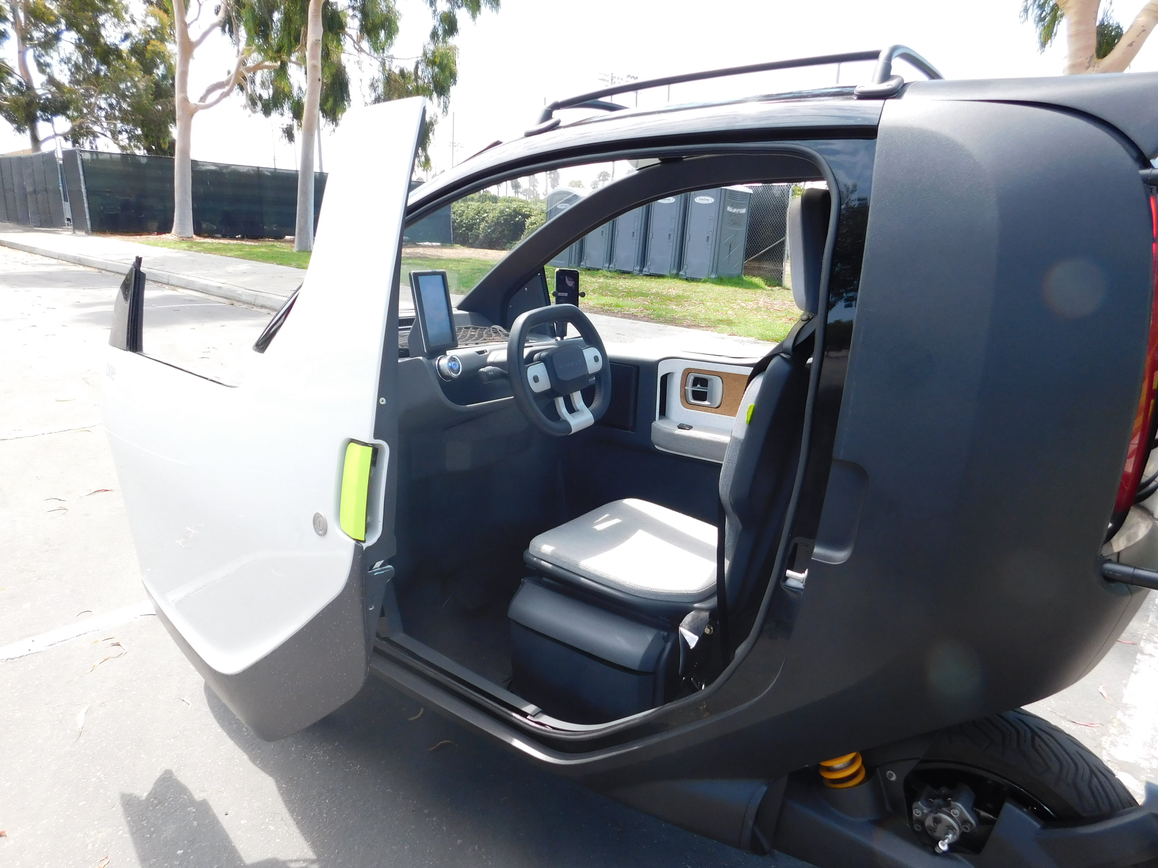 image showing the forward sliding doors of the Nimbus One EV.