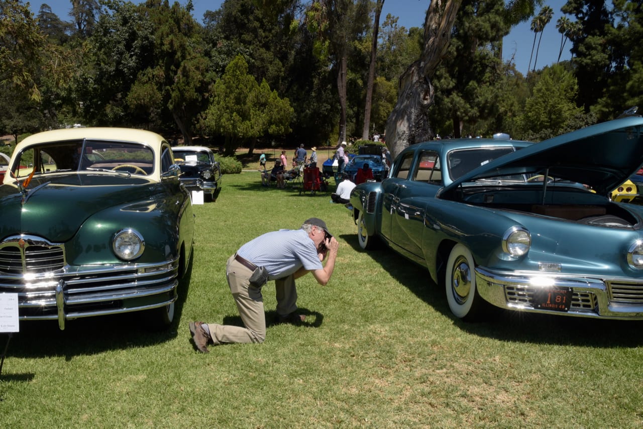 Two classic cars on display at the San Marino Motor Classic 2022
