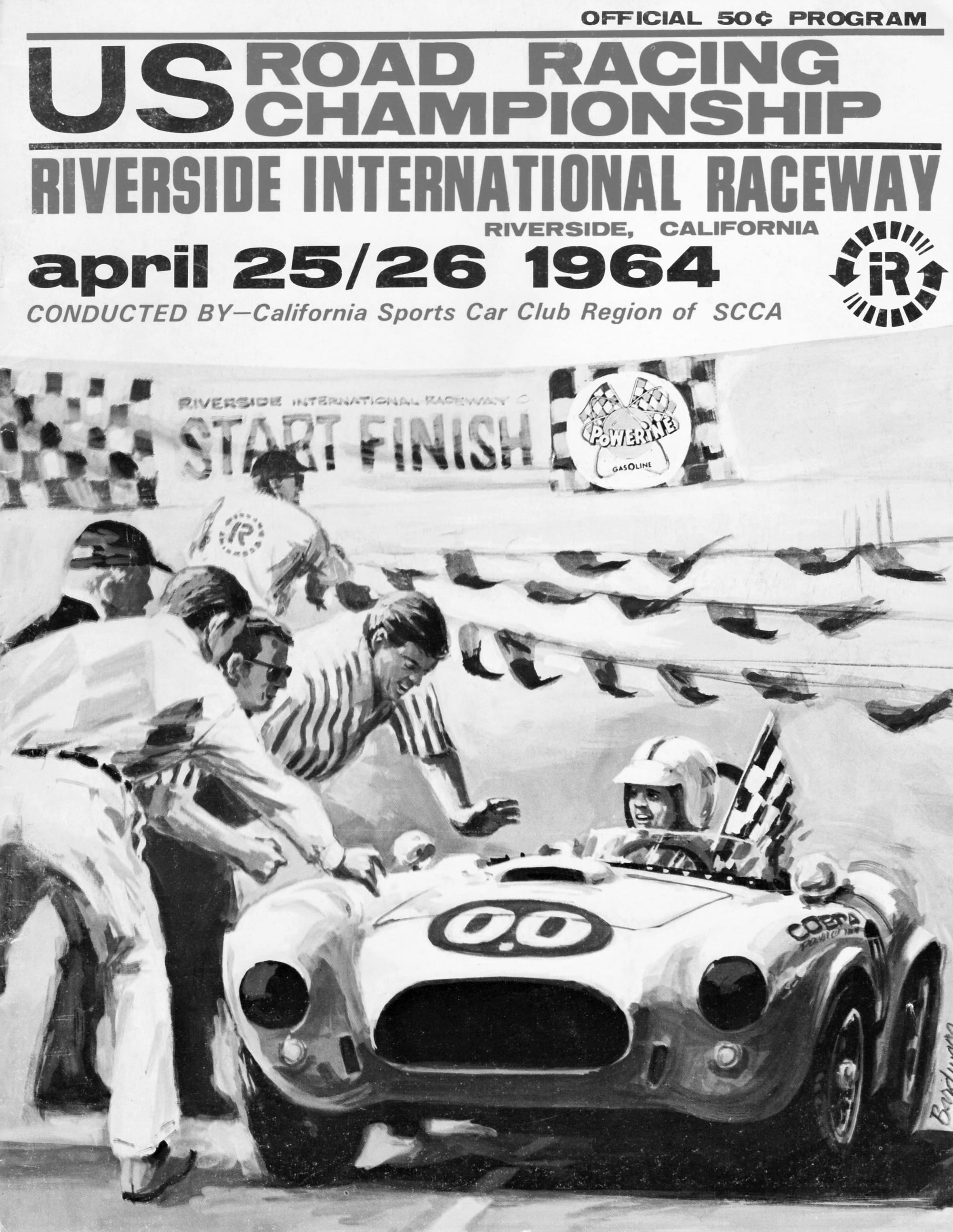 image of a poster for the US Racing Championship in Riverside