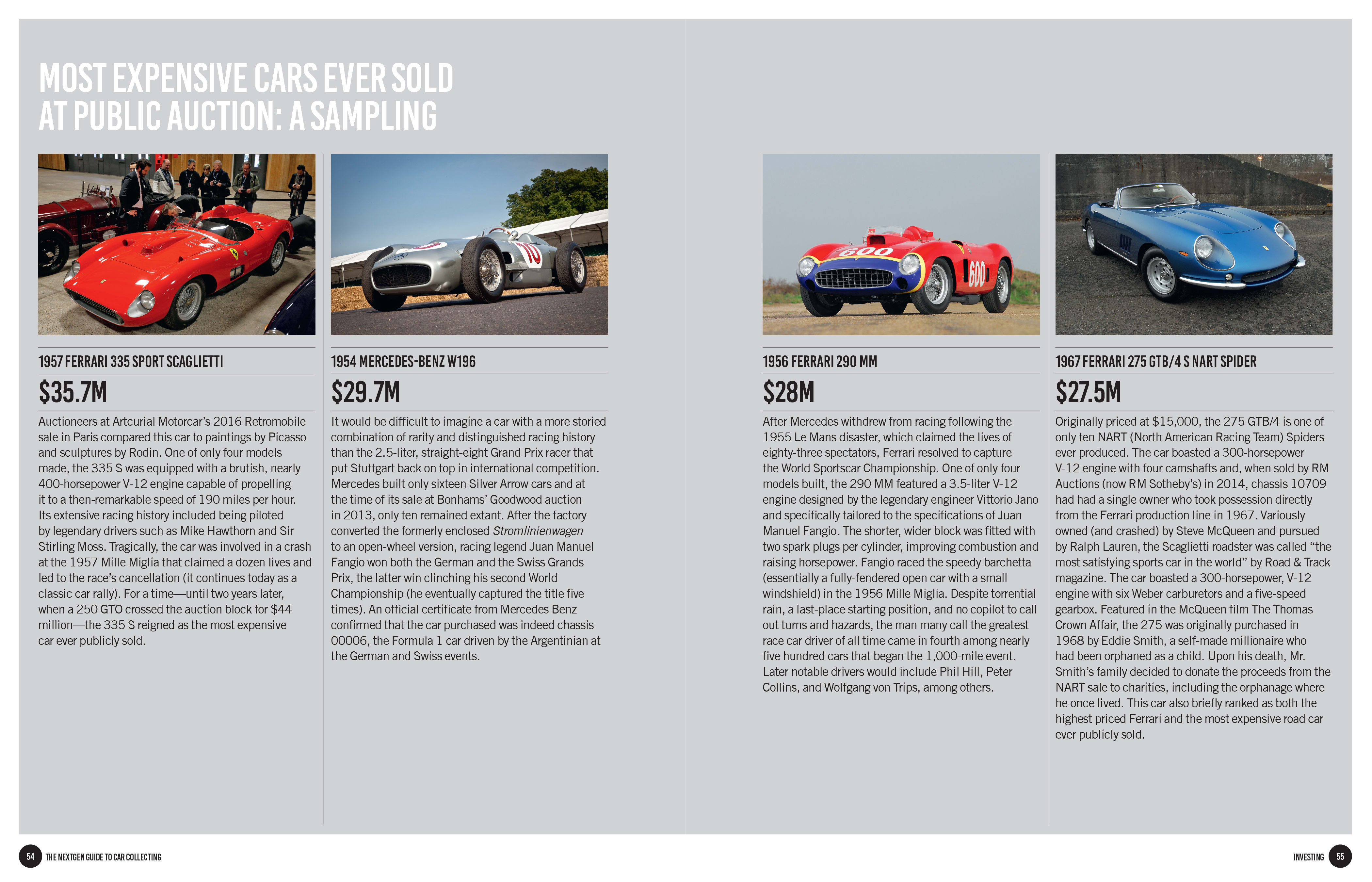 image of a page spread from the book The Nextgen Guide To Car Collecting