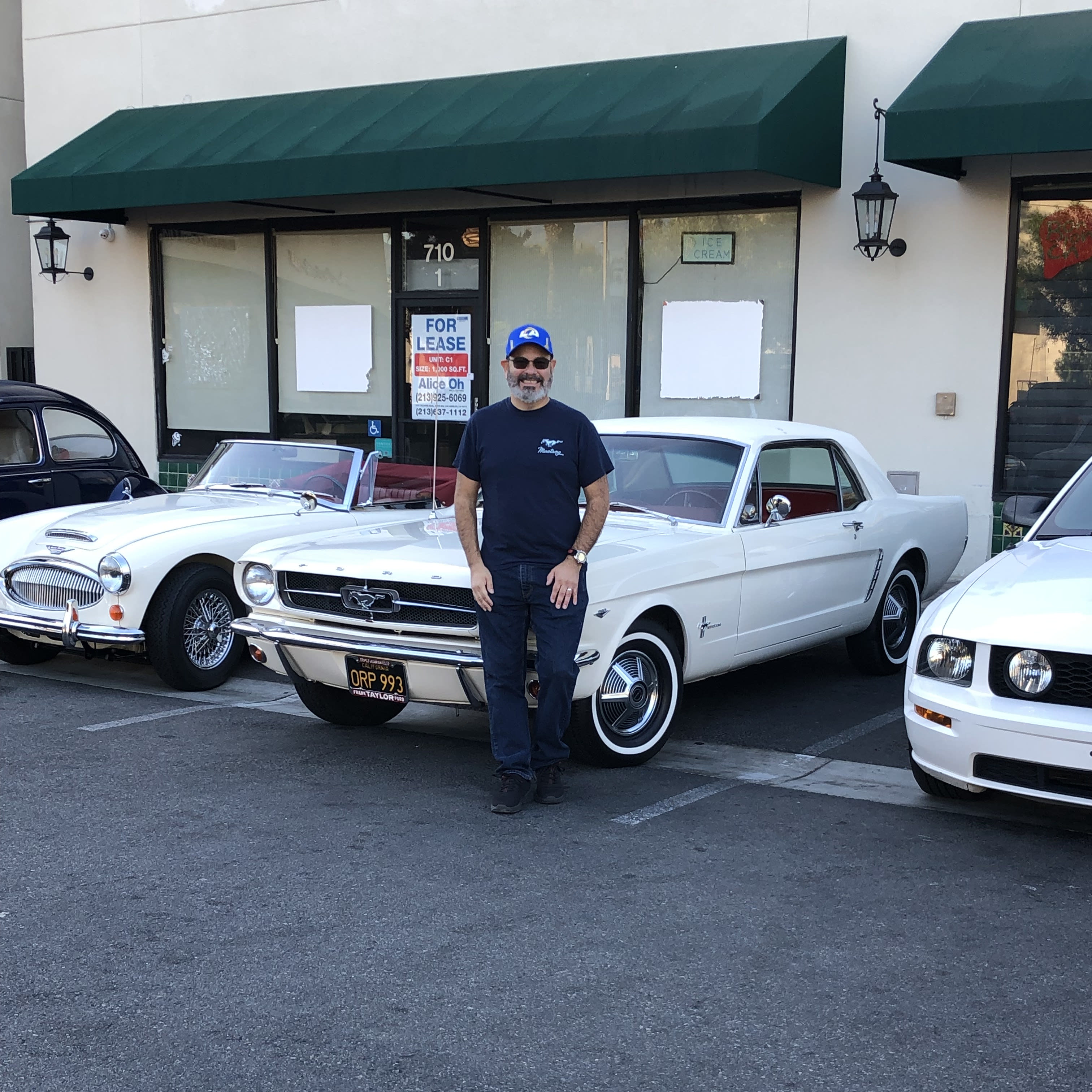 image of a white 1964 Mustang coupe