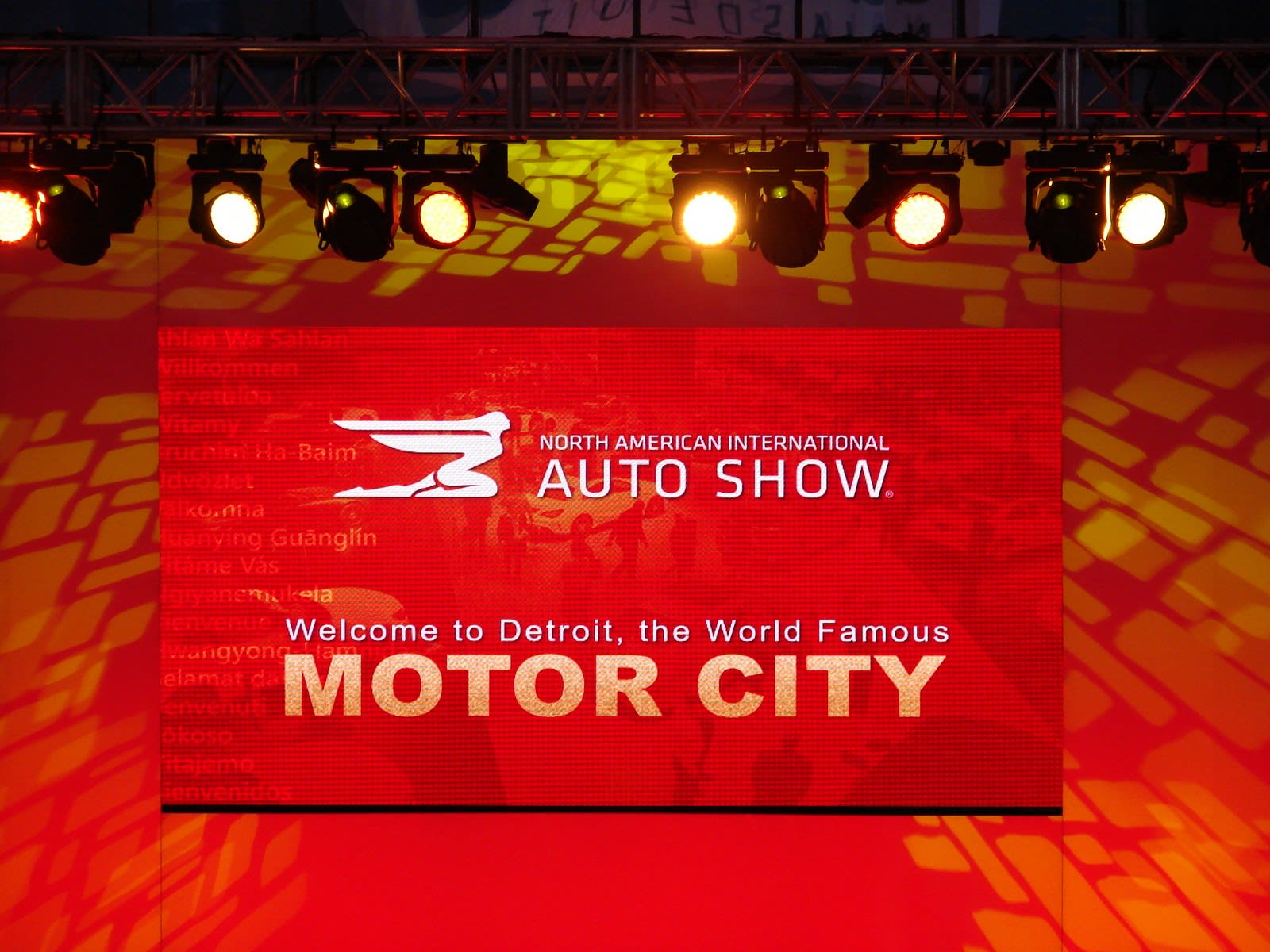 image of a sign at the North American International Auto Show