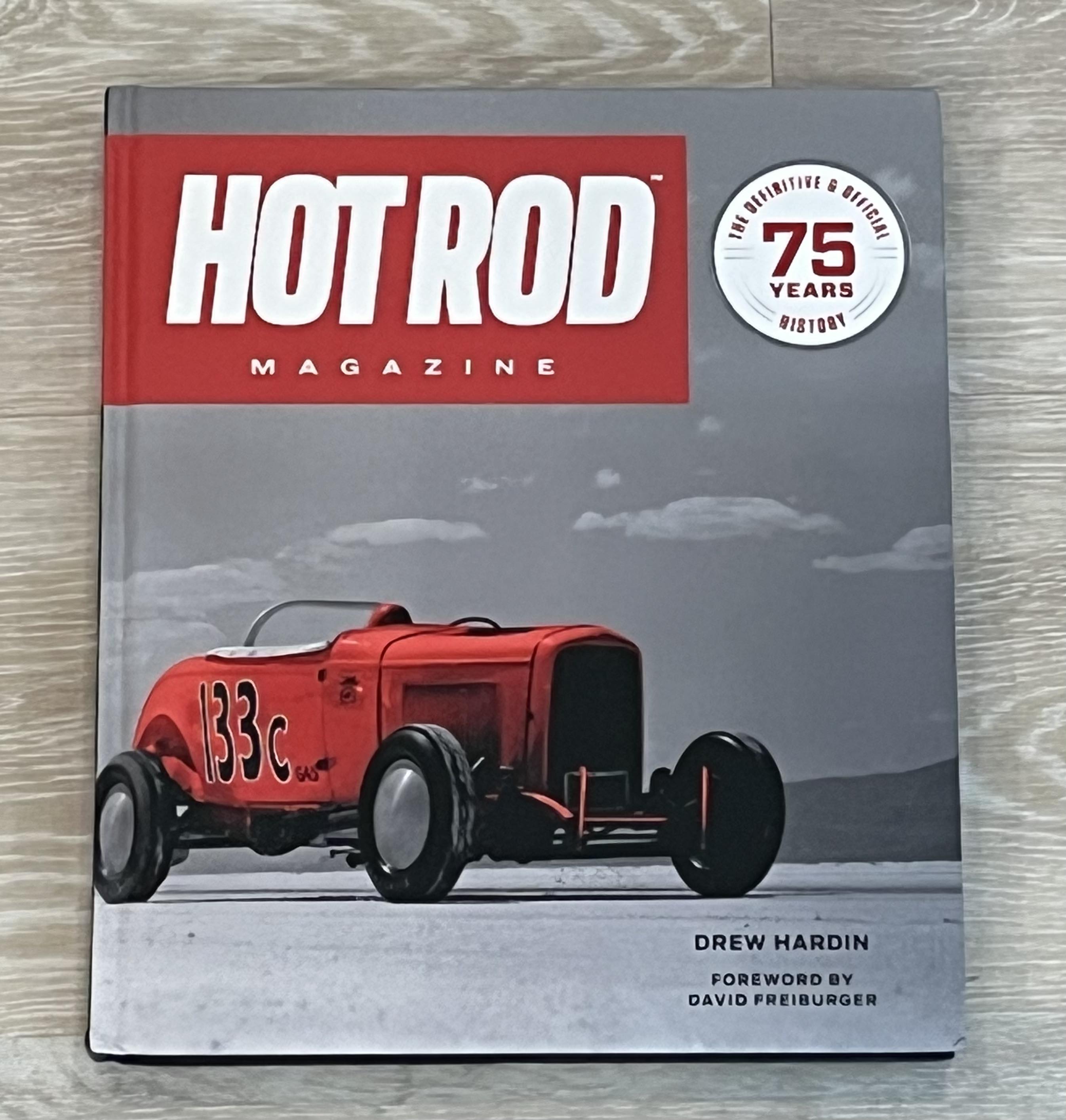 image of the cover of the book "Hot Rod Magazine - 75 Years"