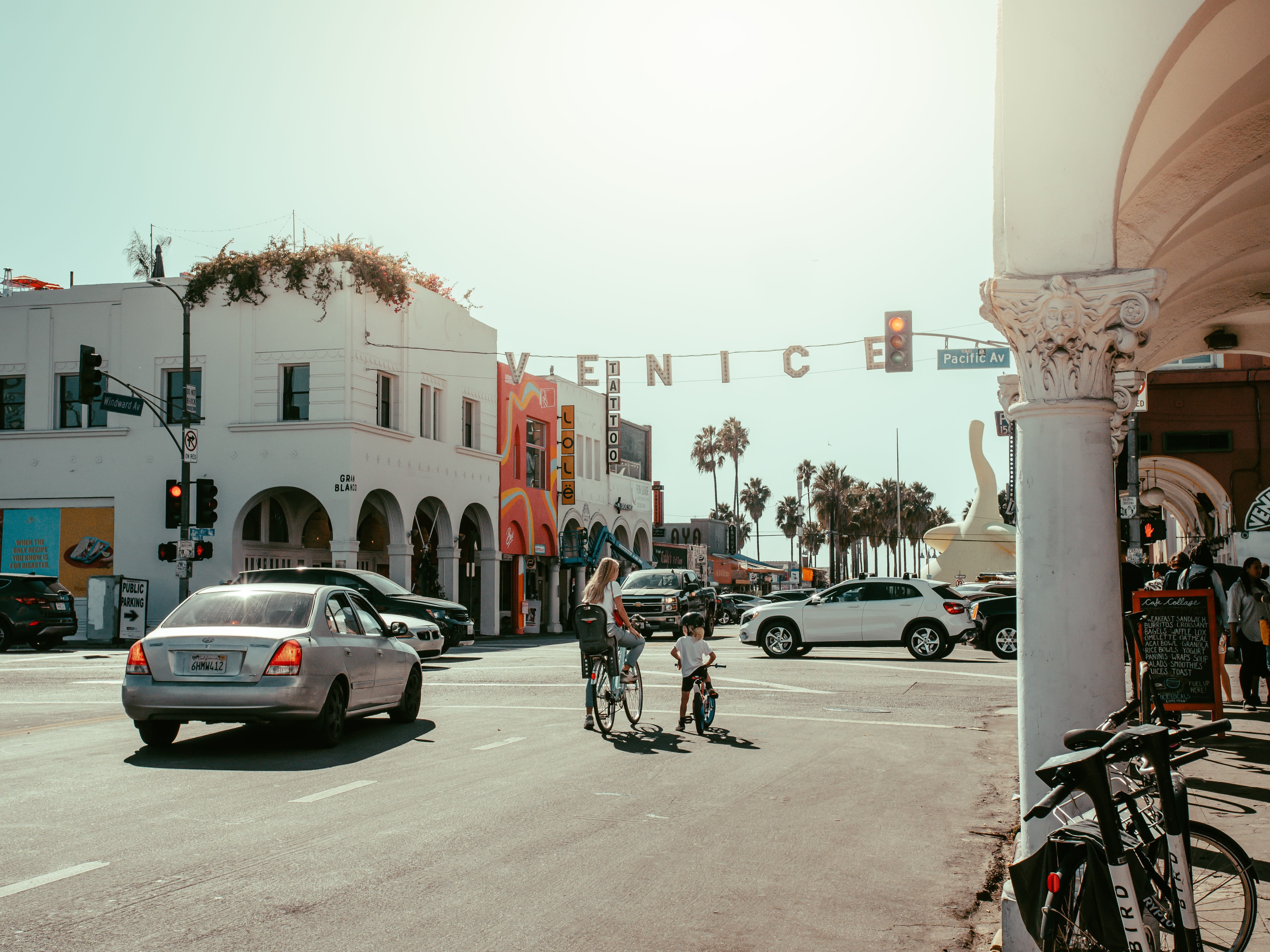 crosswalk in Venice Beach in Los Angeles California