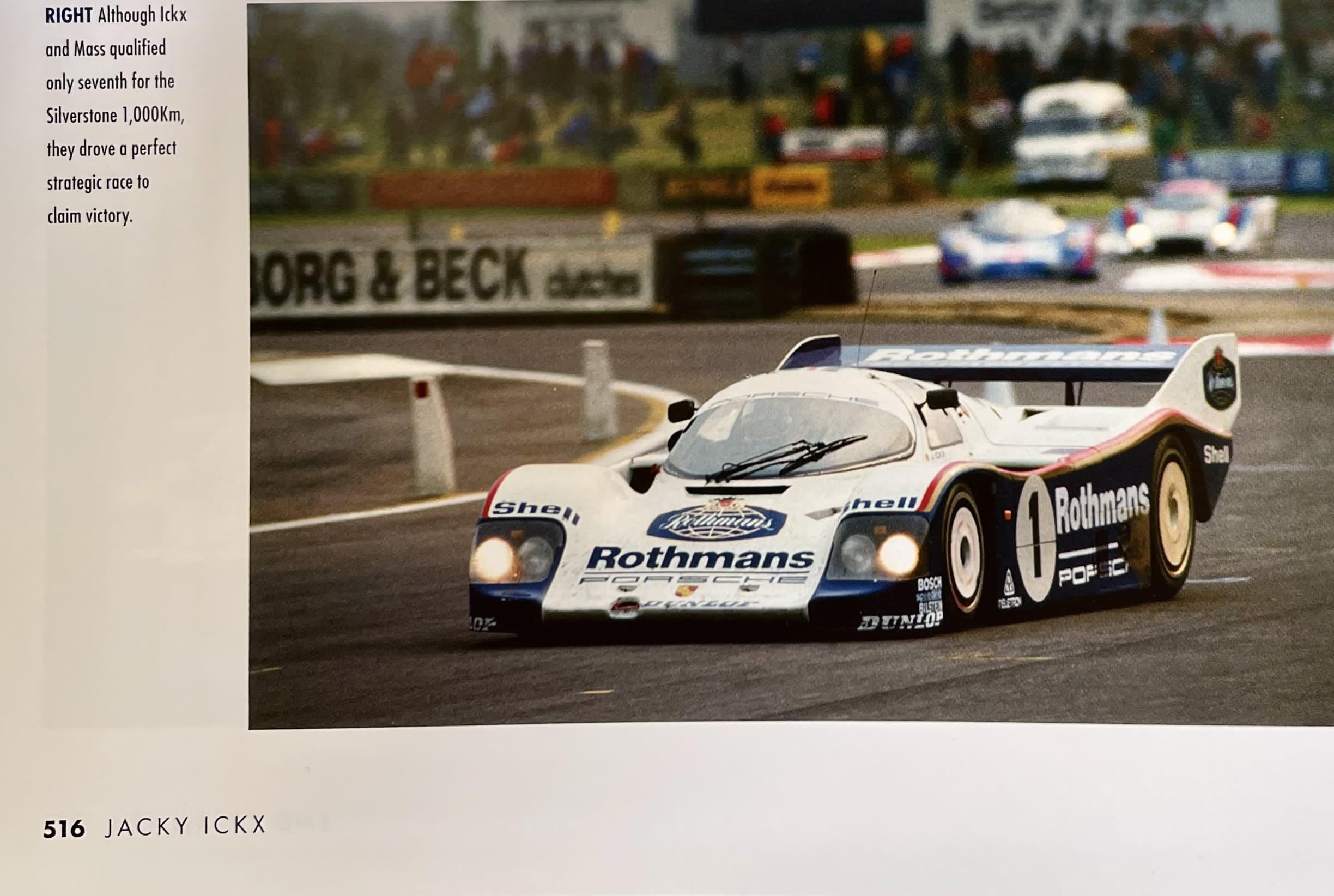 image from the book with Jacky Ickx racing Silverstone 1000km