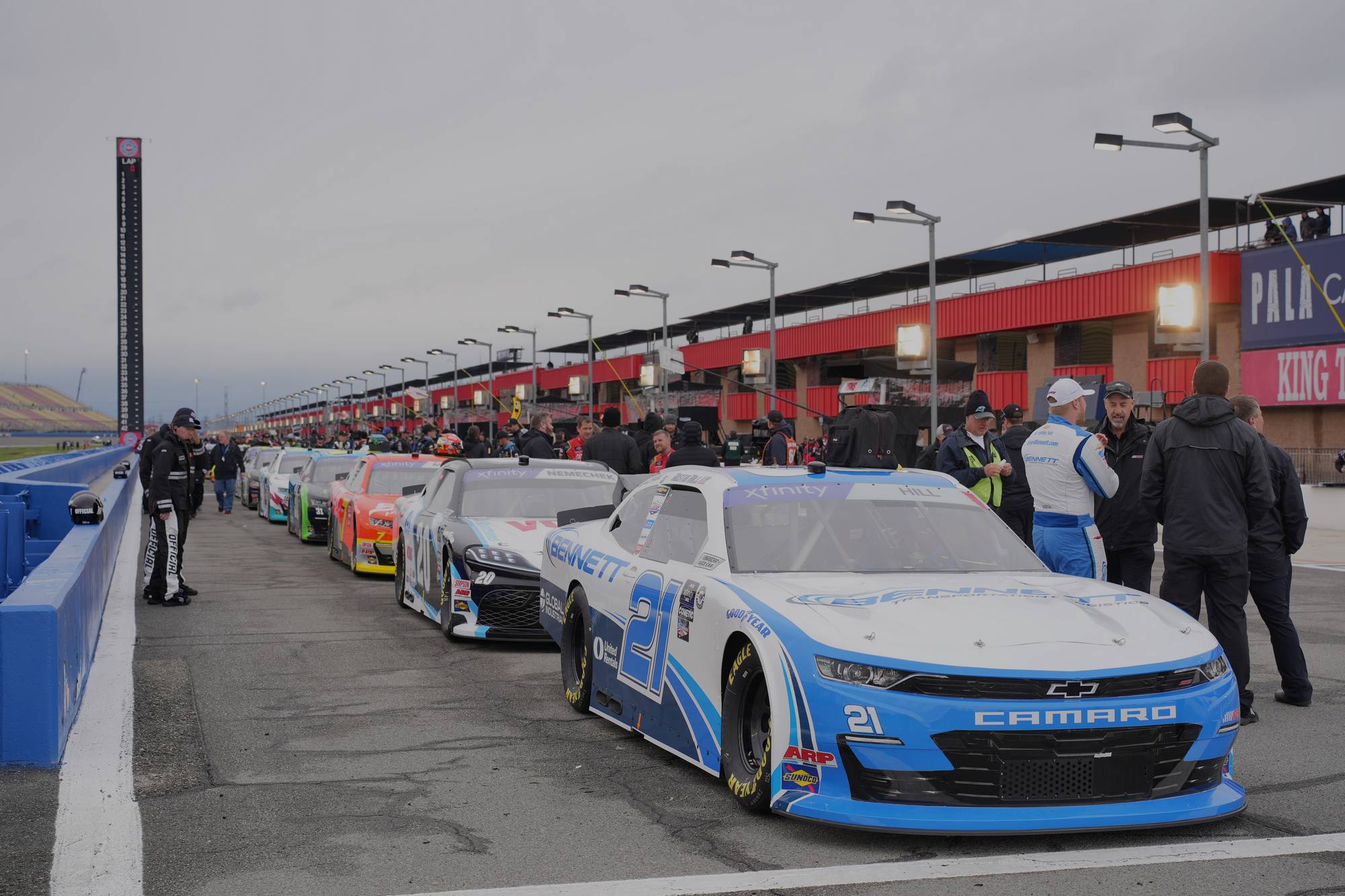 pit area for the last NASCAR race at Auto Club Speedway in Fontana