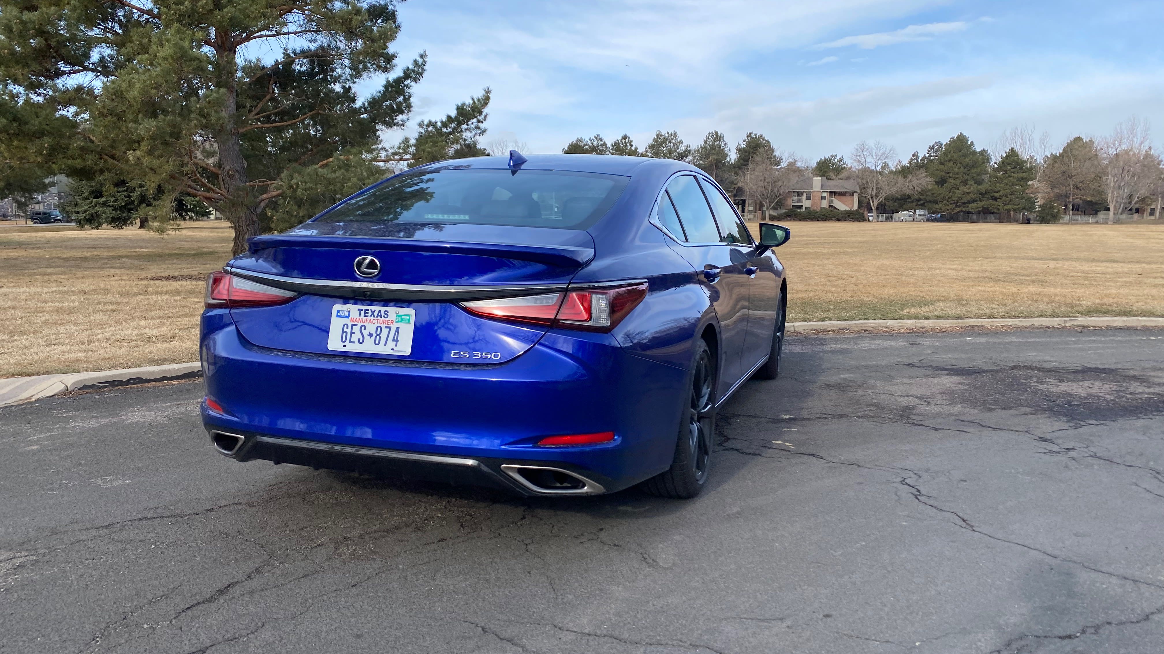 image of the rear exterior of the 2023 Lexus ES350 F Sport H