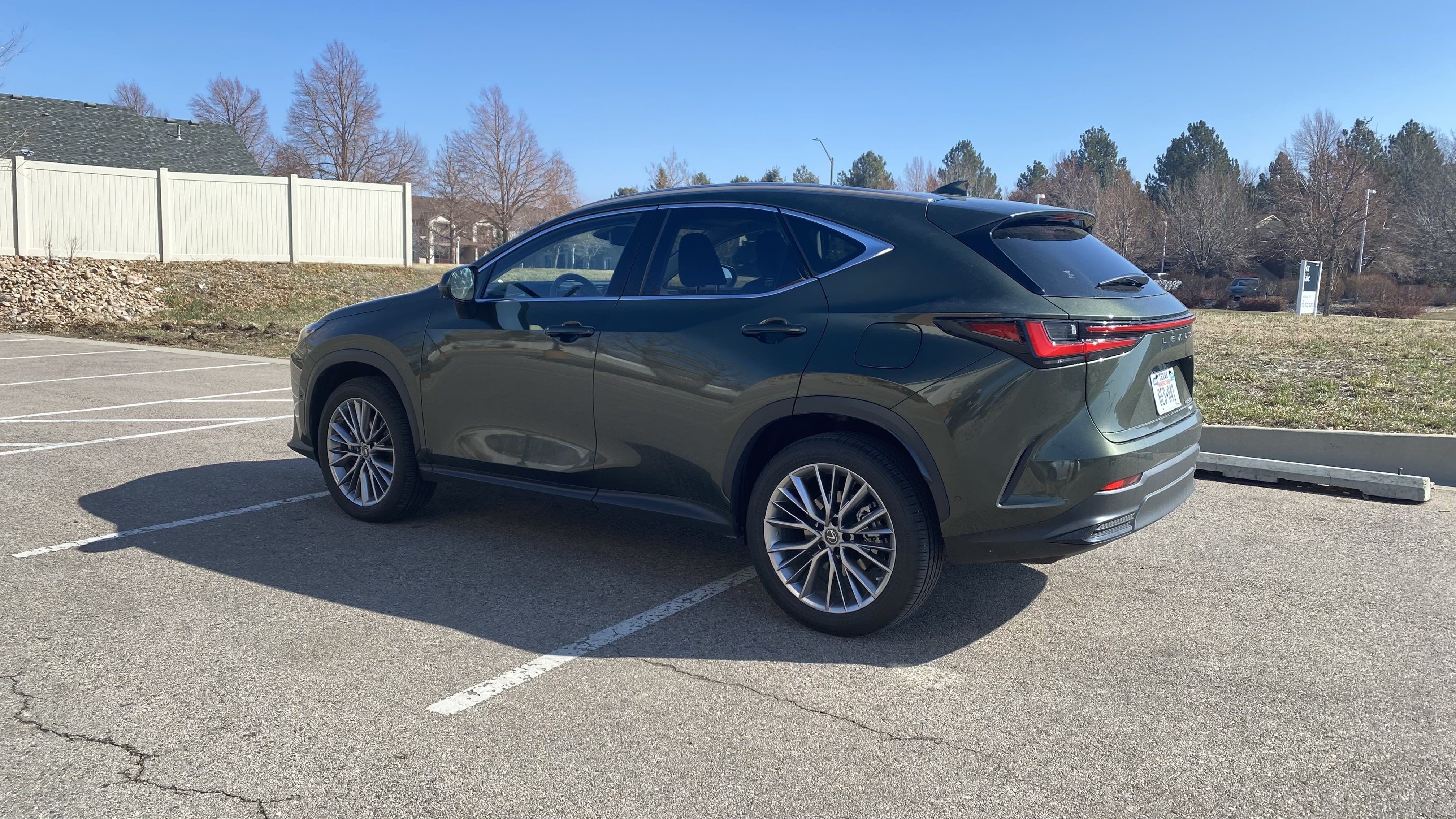 exterior image of the Lexus 350h, as seen from the rear and left side