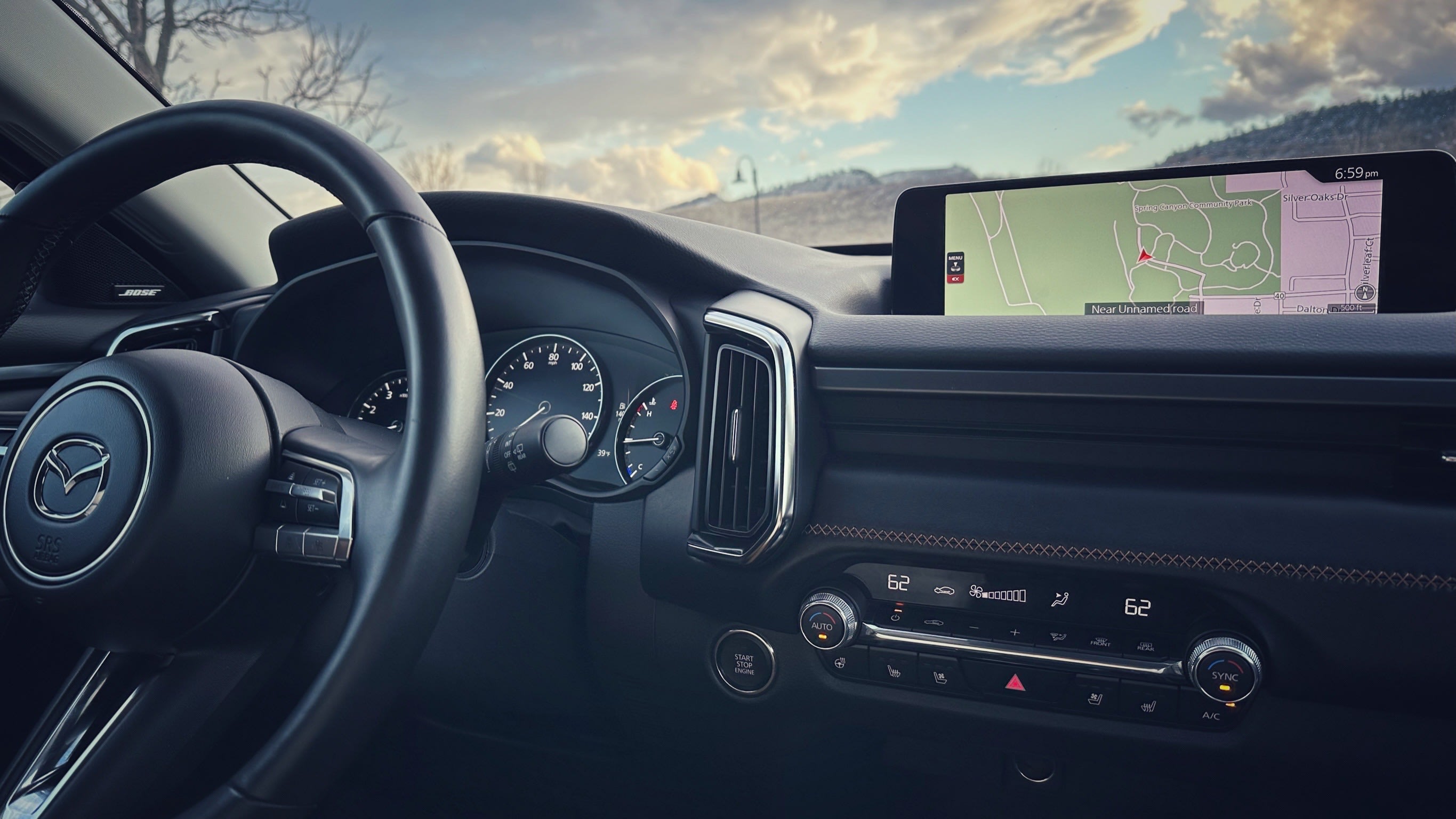 image of the interior cockpit of the 2023 Mazda CX-50