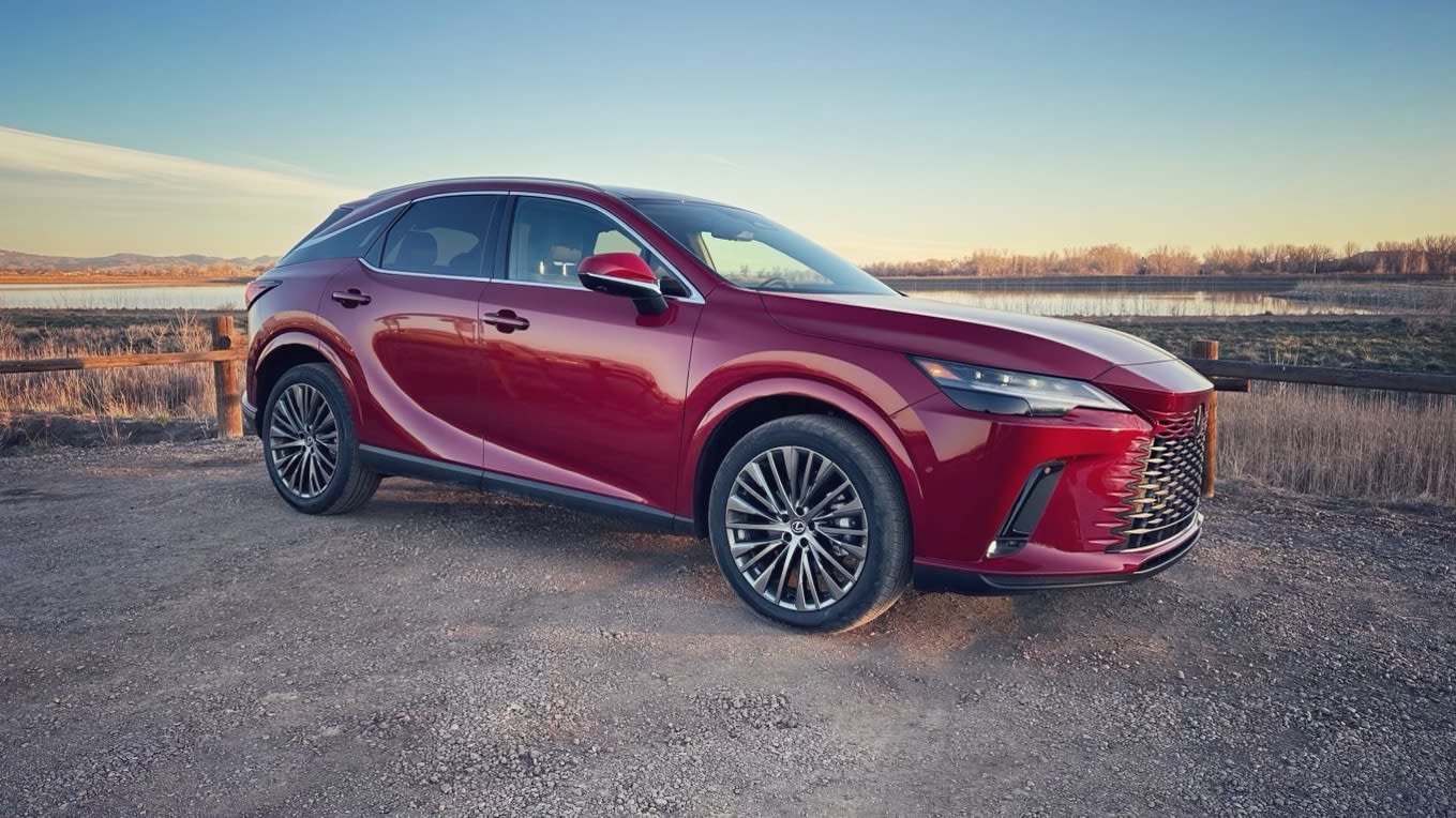 exterior image of the 2023 Lexus RX350h, as seen from the side