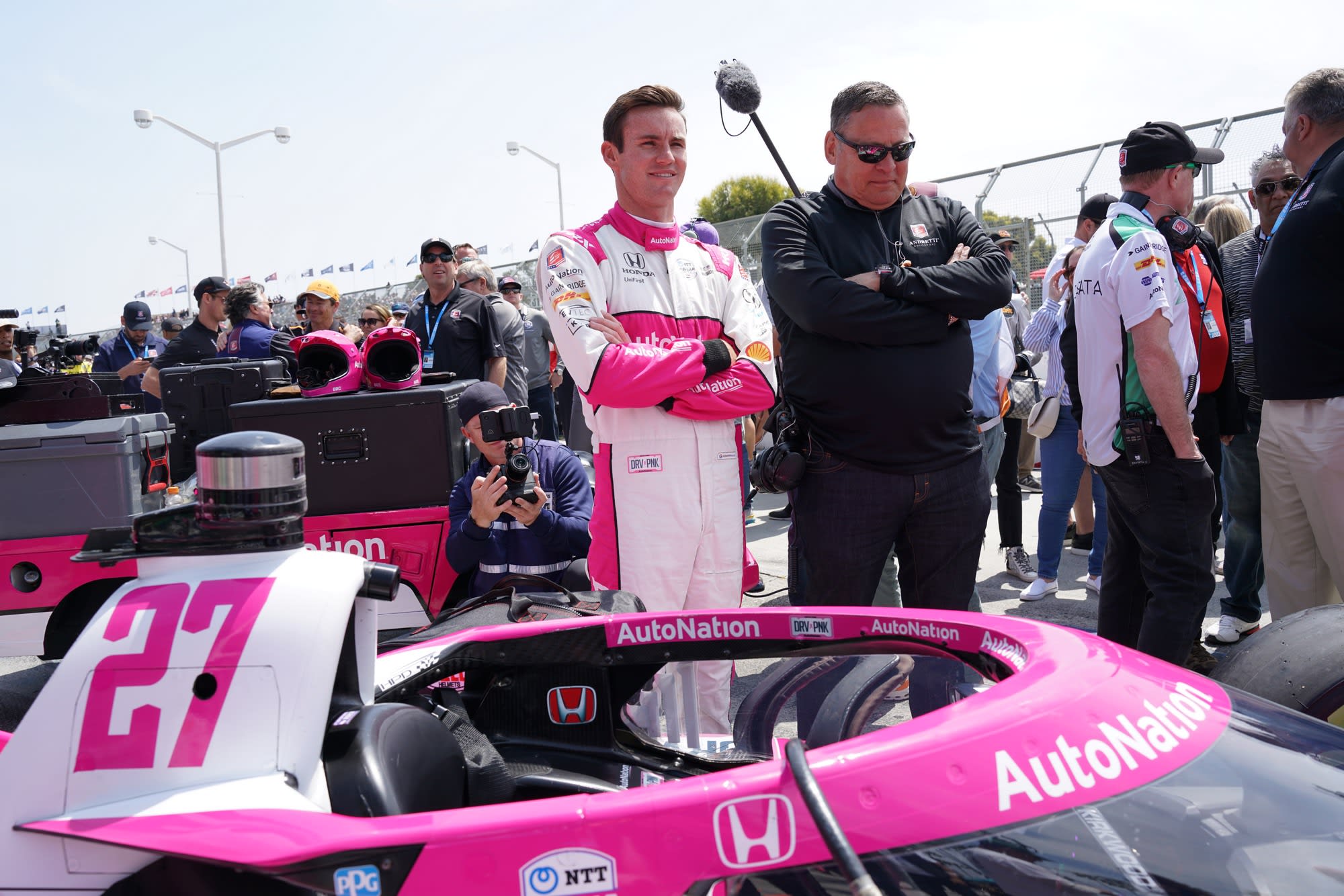 image of the winning driver of the IndyCar races in Long Beach