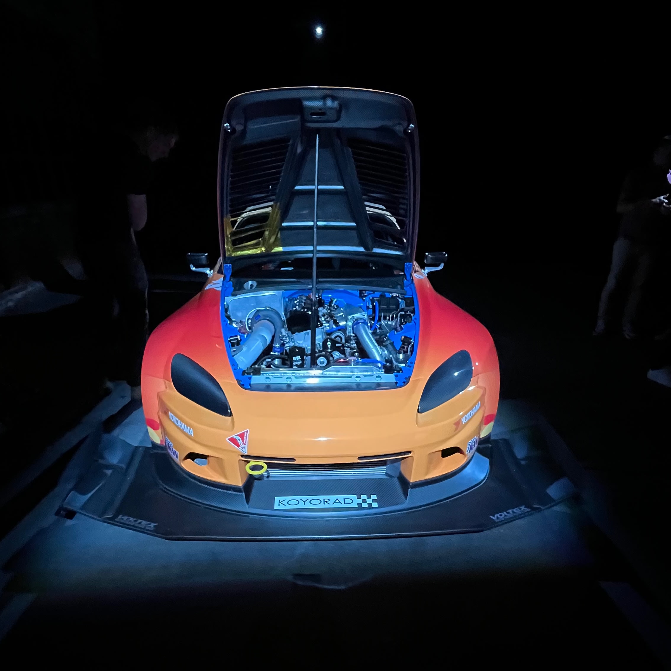 fiery colored S2000 on display at the event