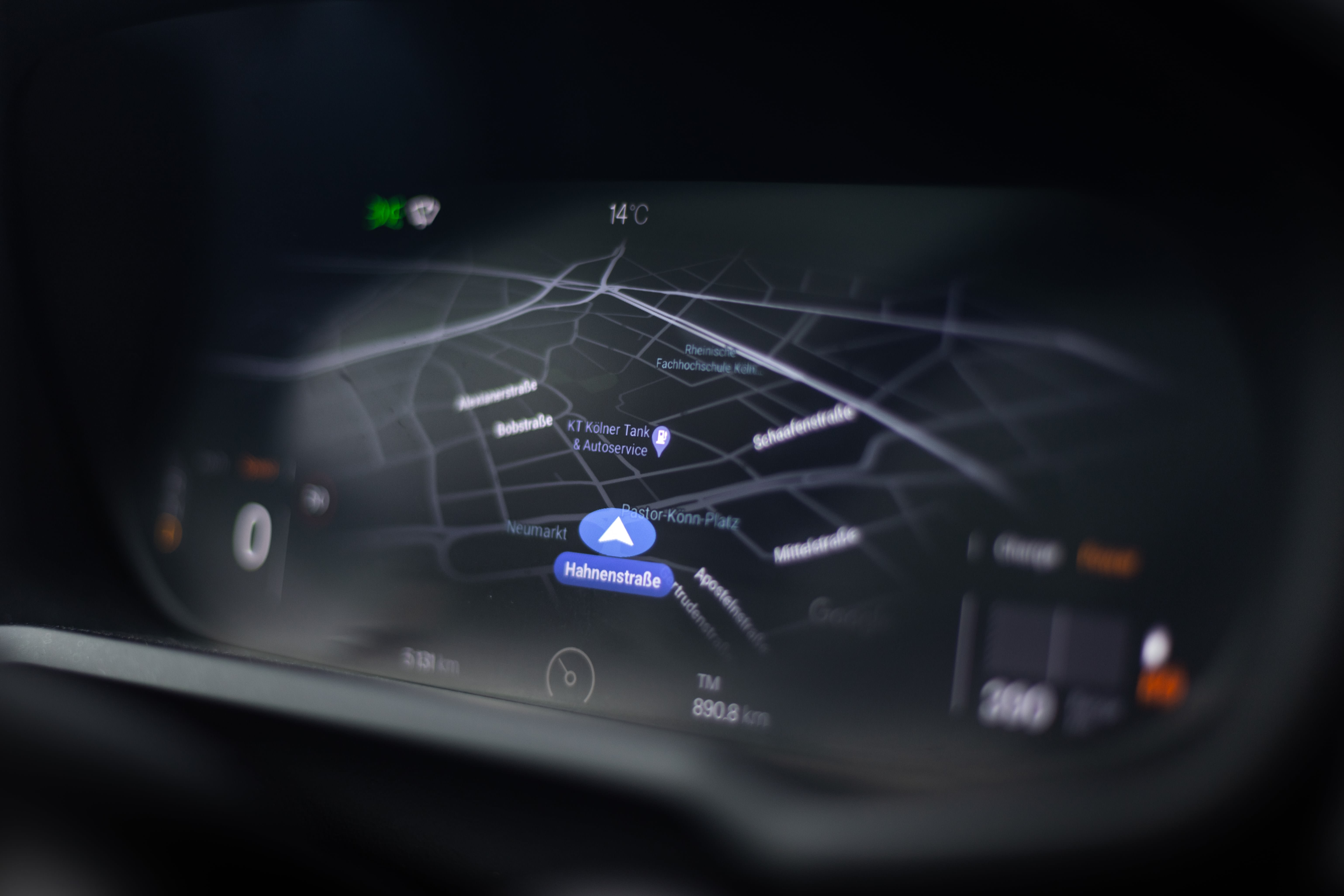 car gps system in action