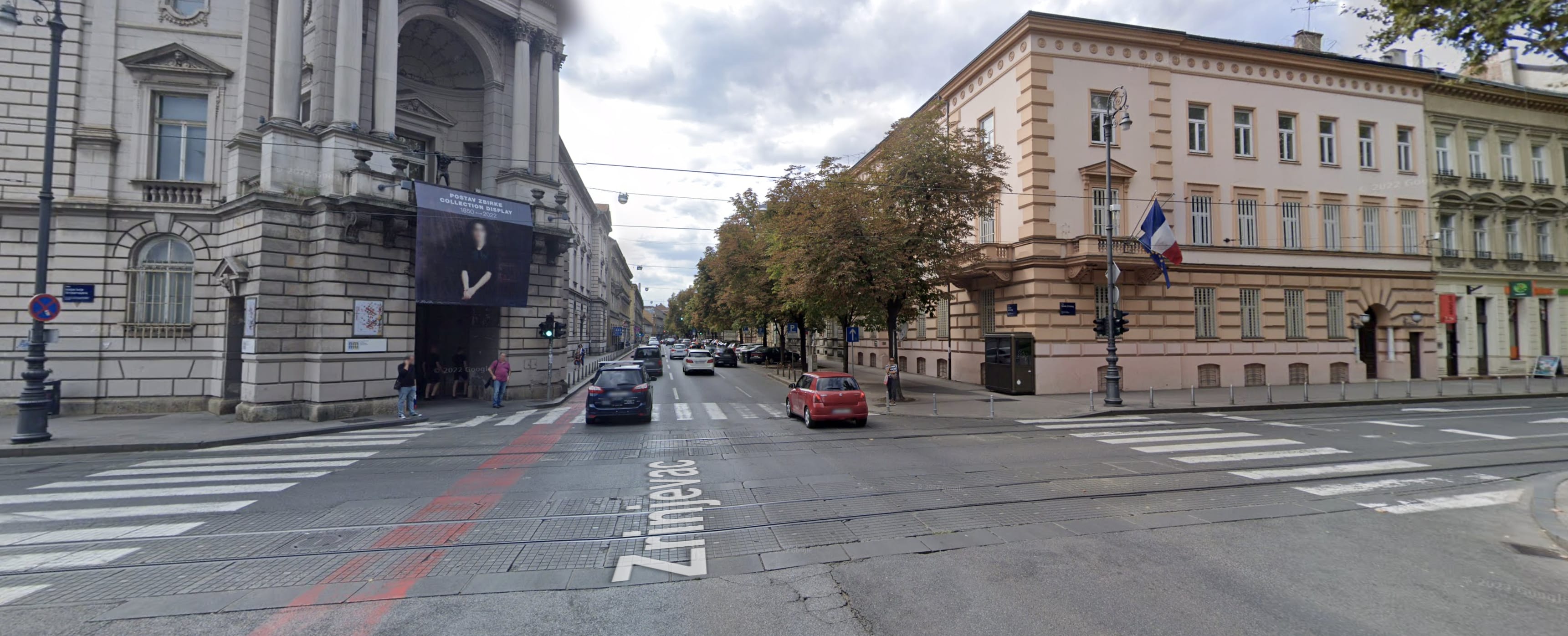 image of the street view from a street in Zagreb with the Green Wave