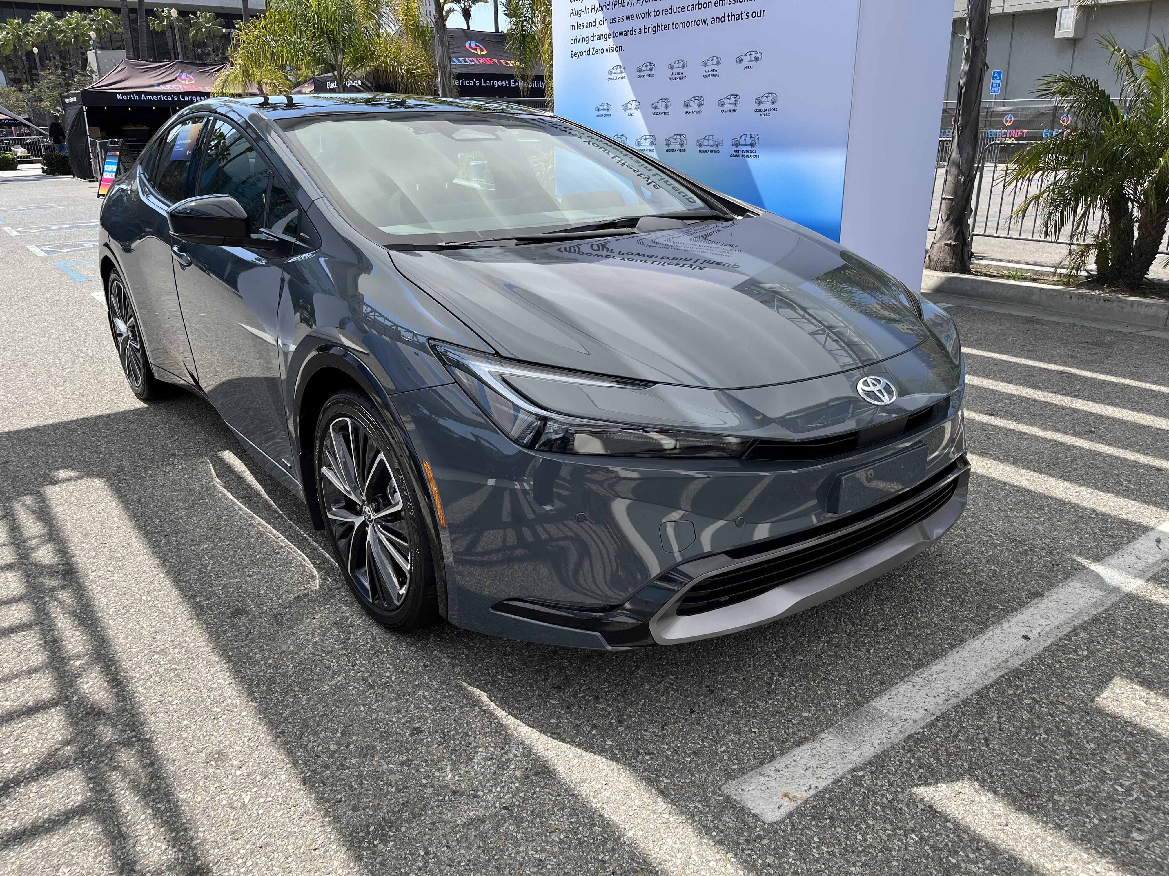 a Toyota Prius at the Electrify Expo in Long Beach