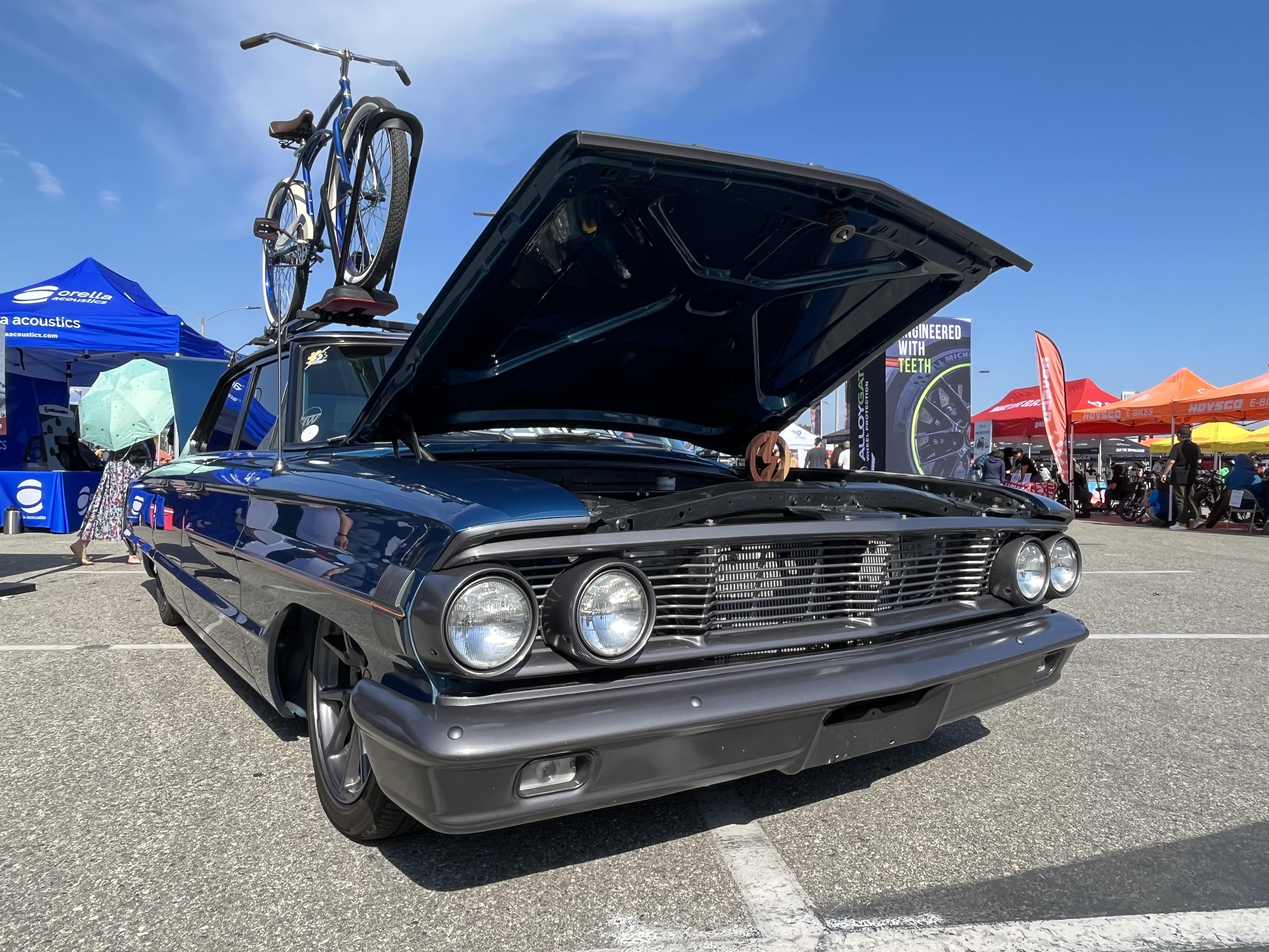 A classic old car reborn with an electric motor