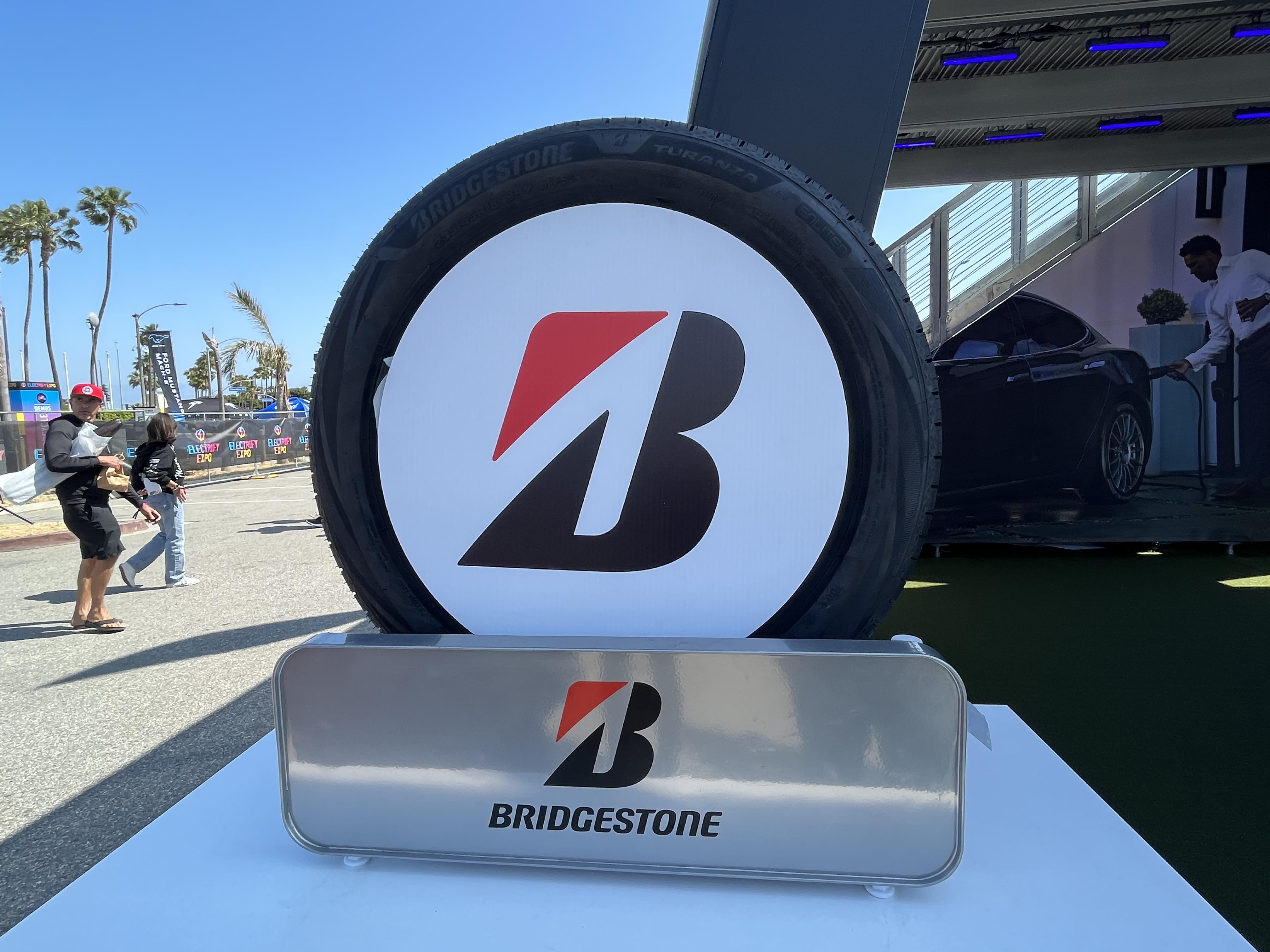 Bridgestone tires at the Electrify Expo in Long Beach