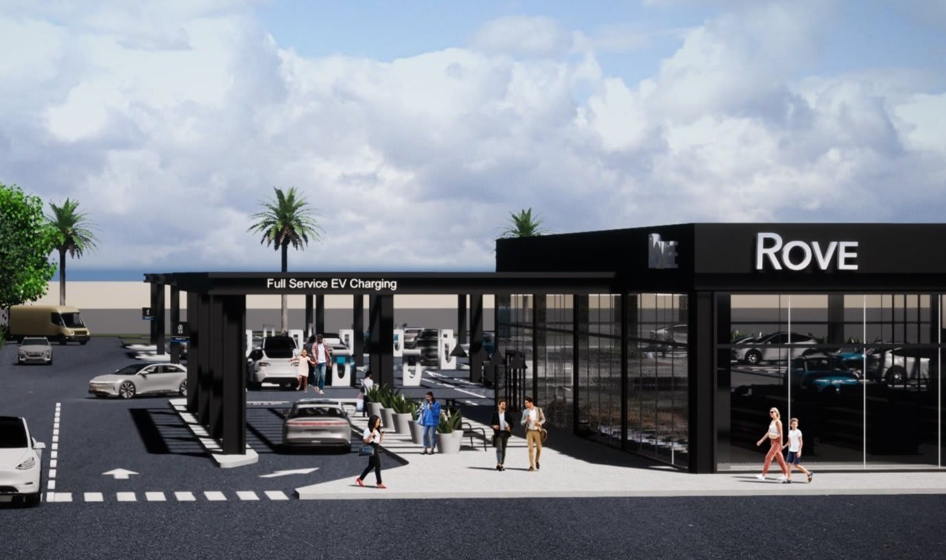 a rendering of a Rove station