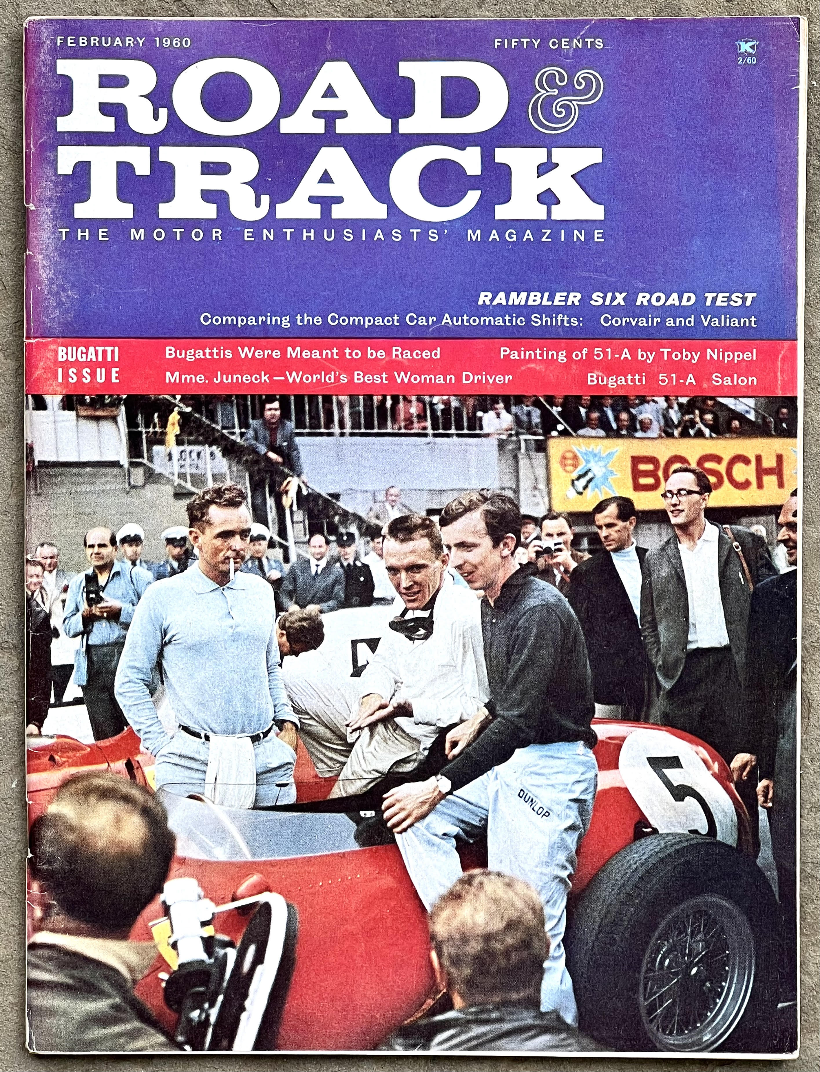 cover of the a Road And Track magazine from 1960