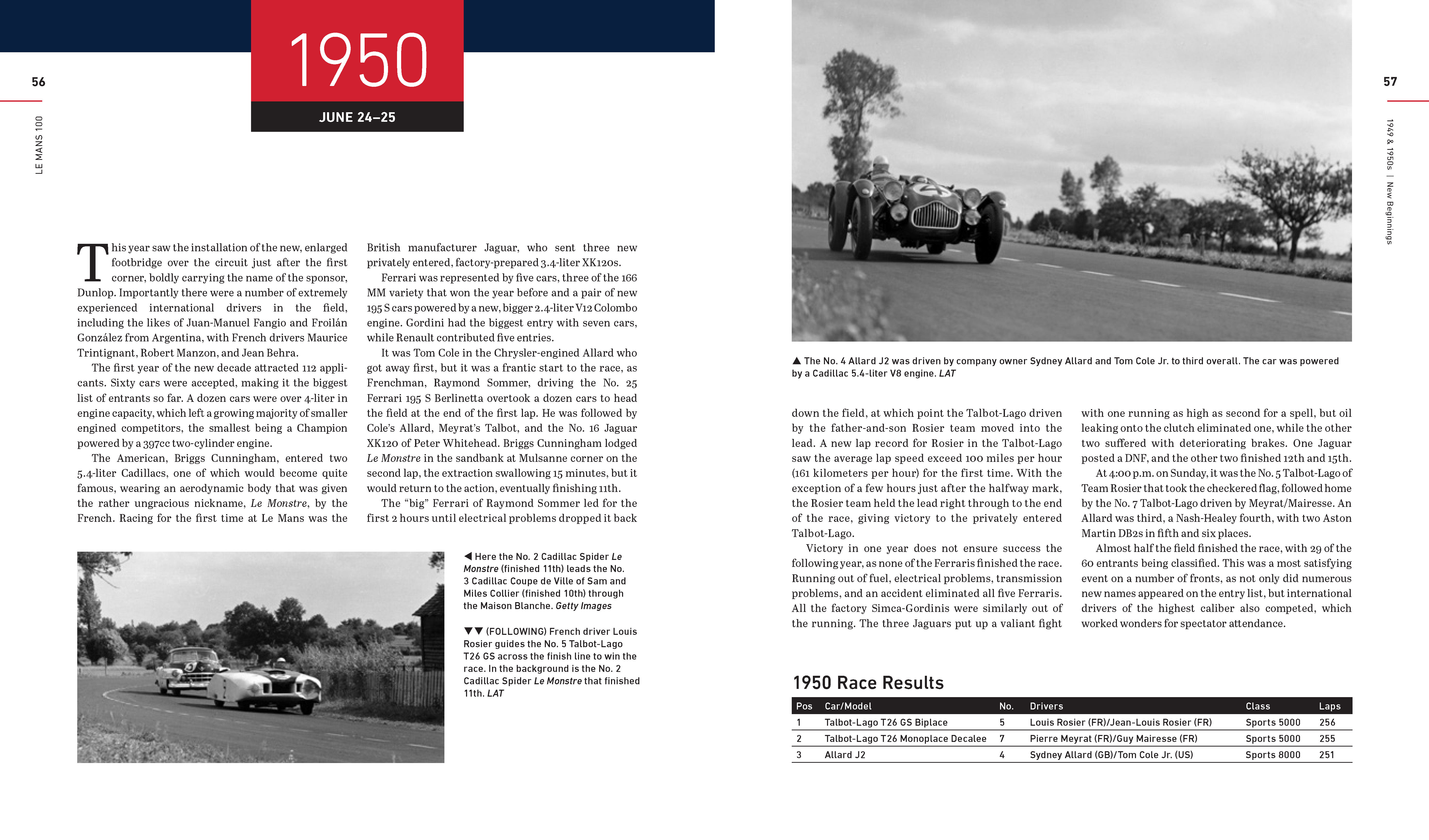 page-spread from the book Le Mans 100