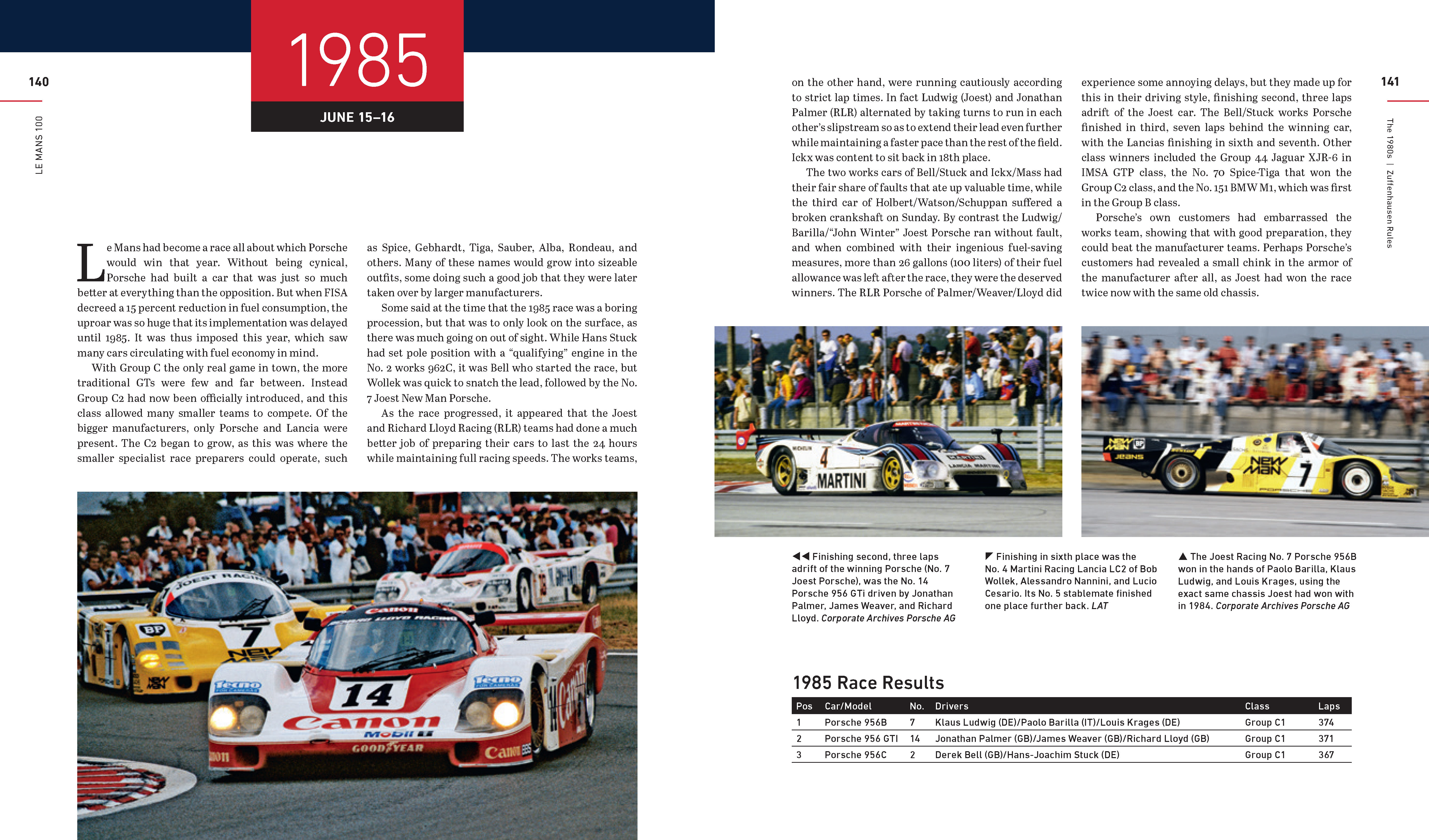 page-spread from the book Le Mans 100