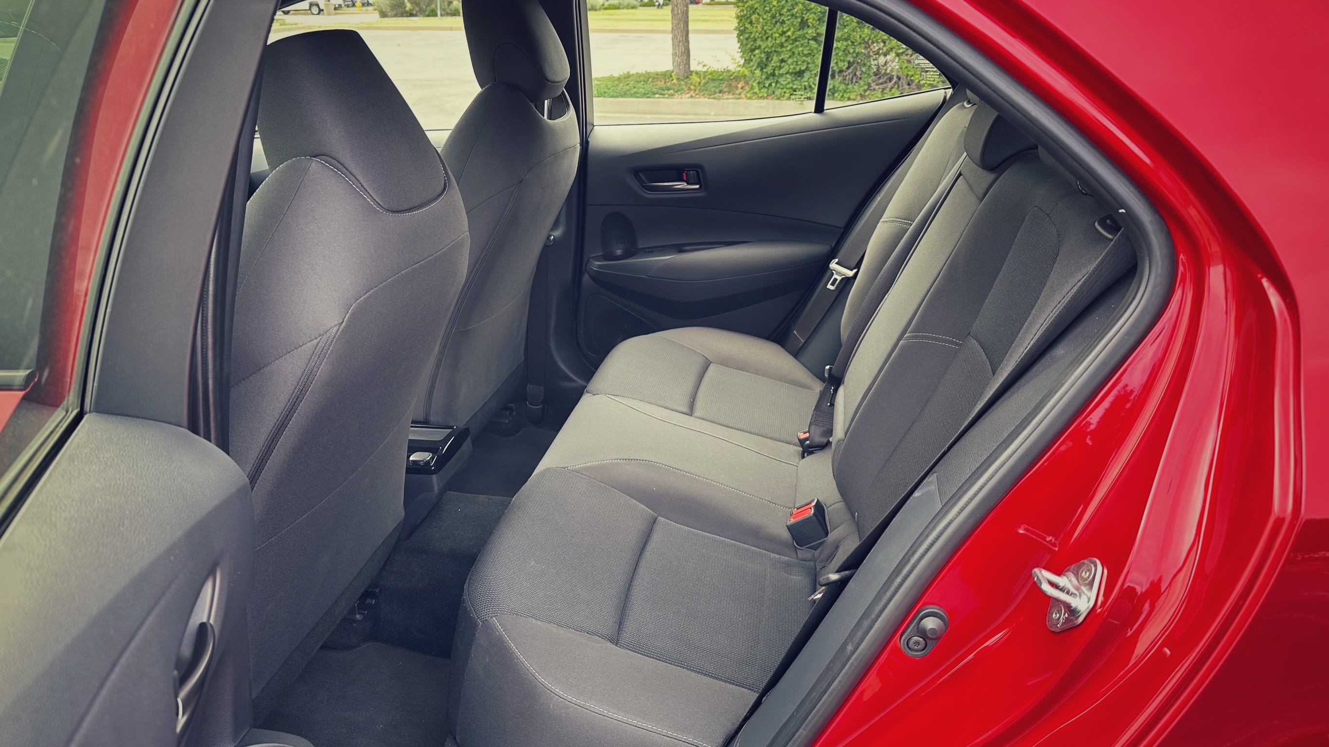 rear seat of the Toyota GR Corolla