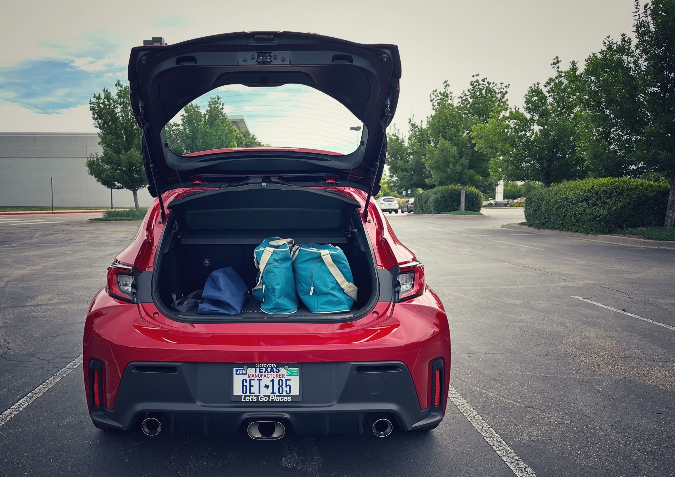 trunk space of the 2023 Toyota GR Corolla