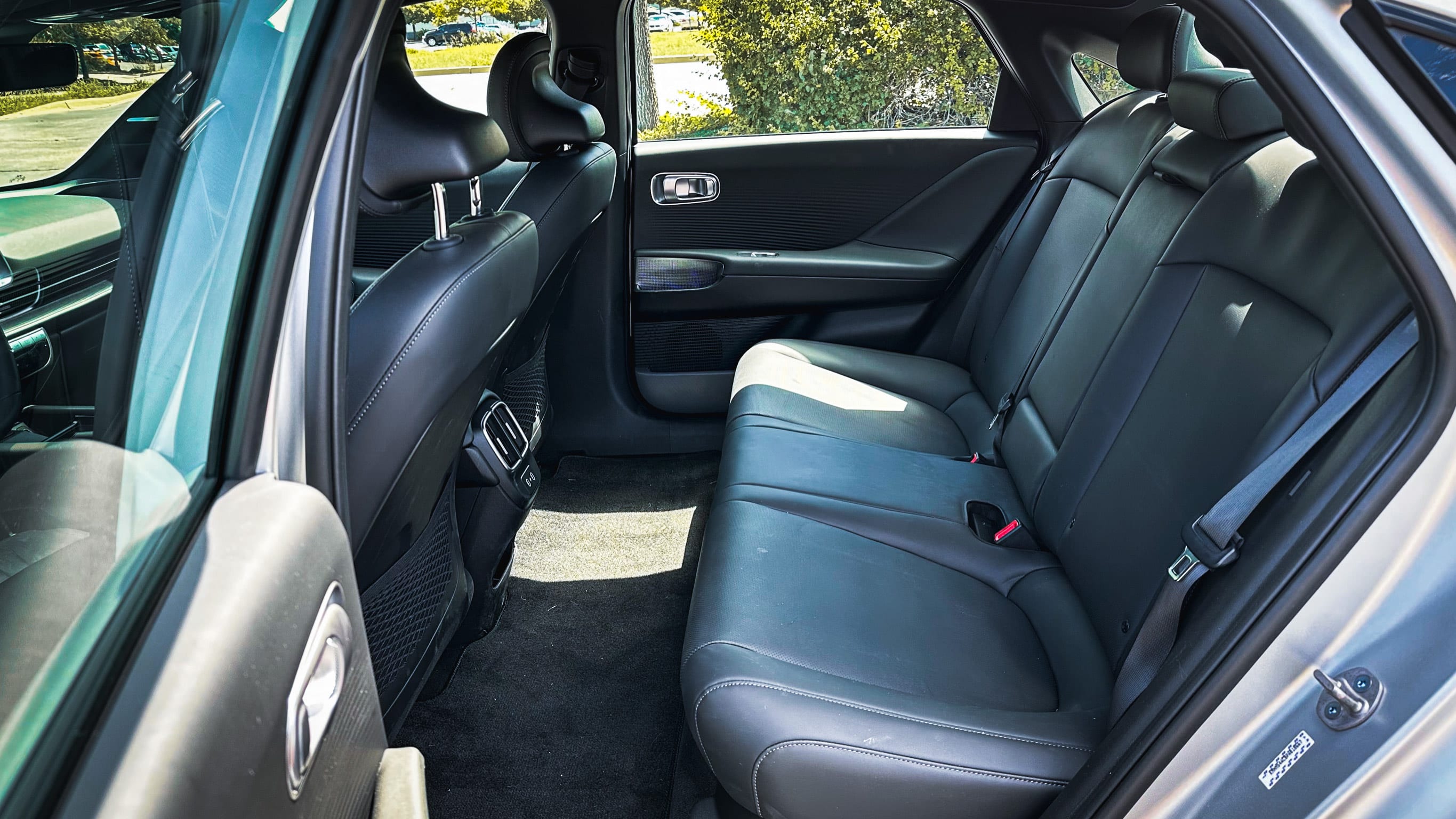 the rear seat of the Hyundai Ioniq 6