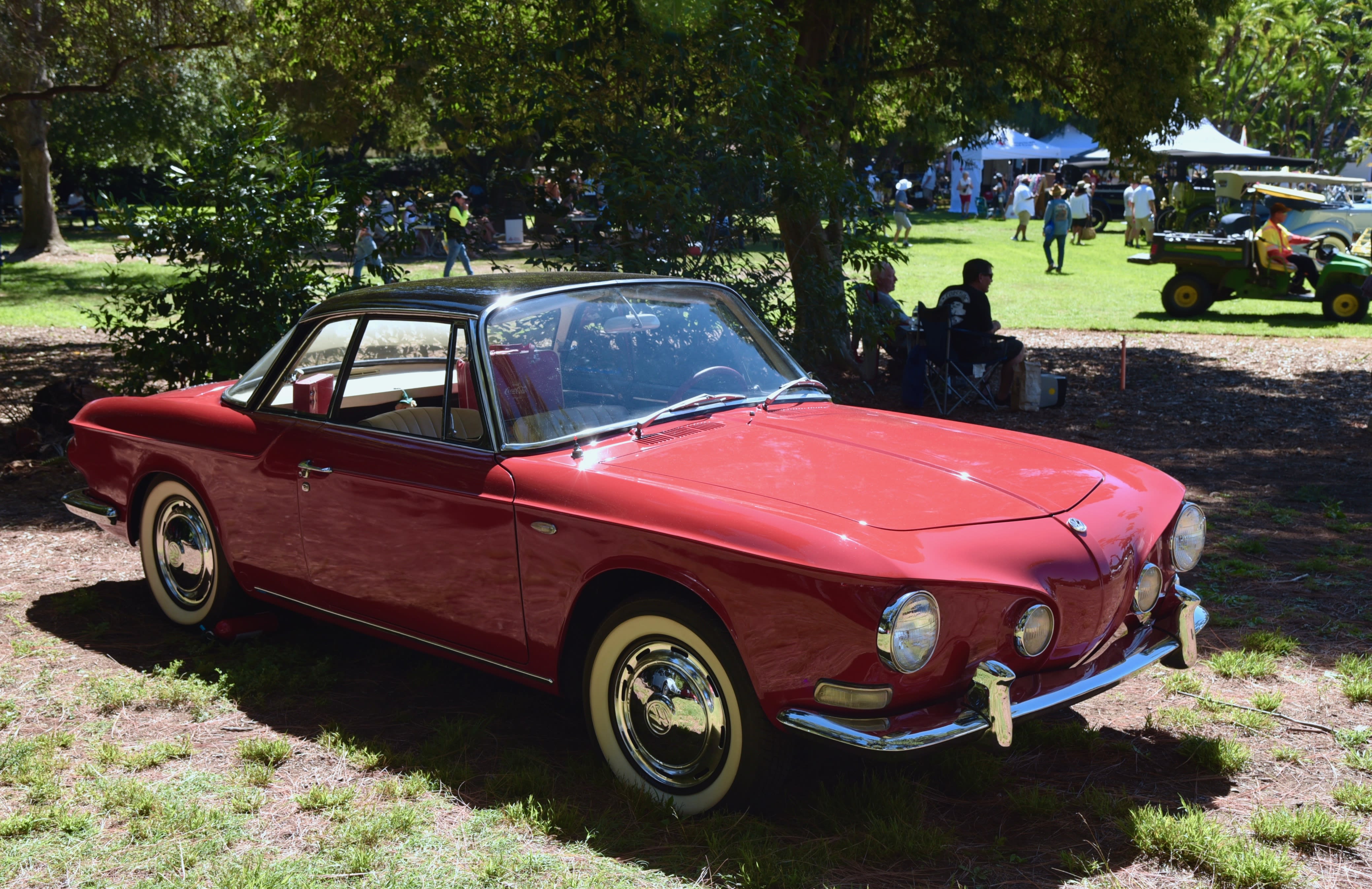 little classic red car at the San Marina Classic Car Show