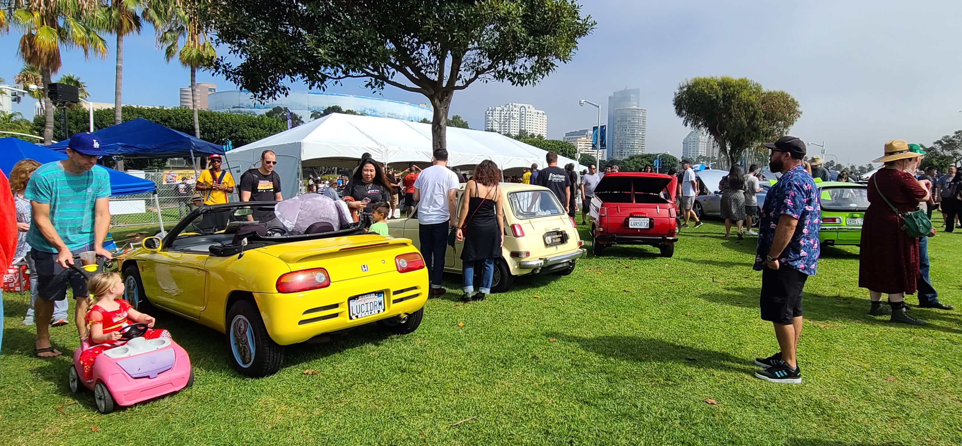 people browsing the cars at the 18th annual JCCS