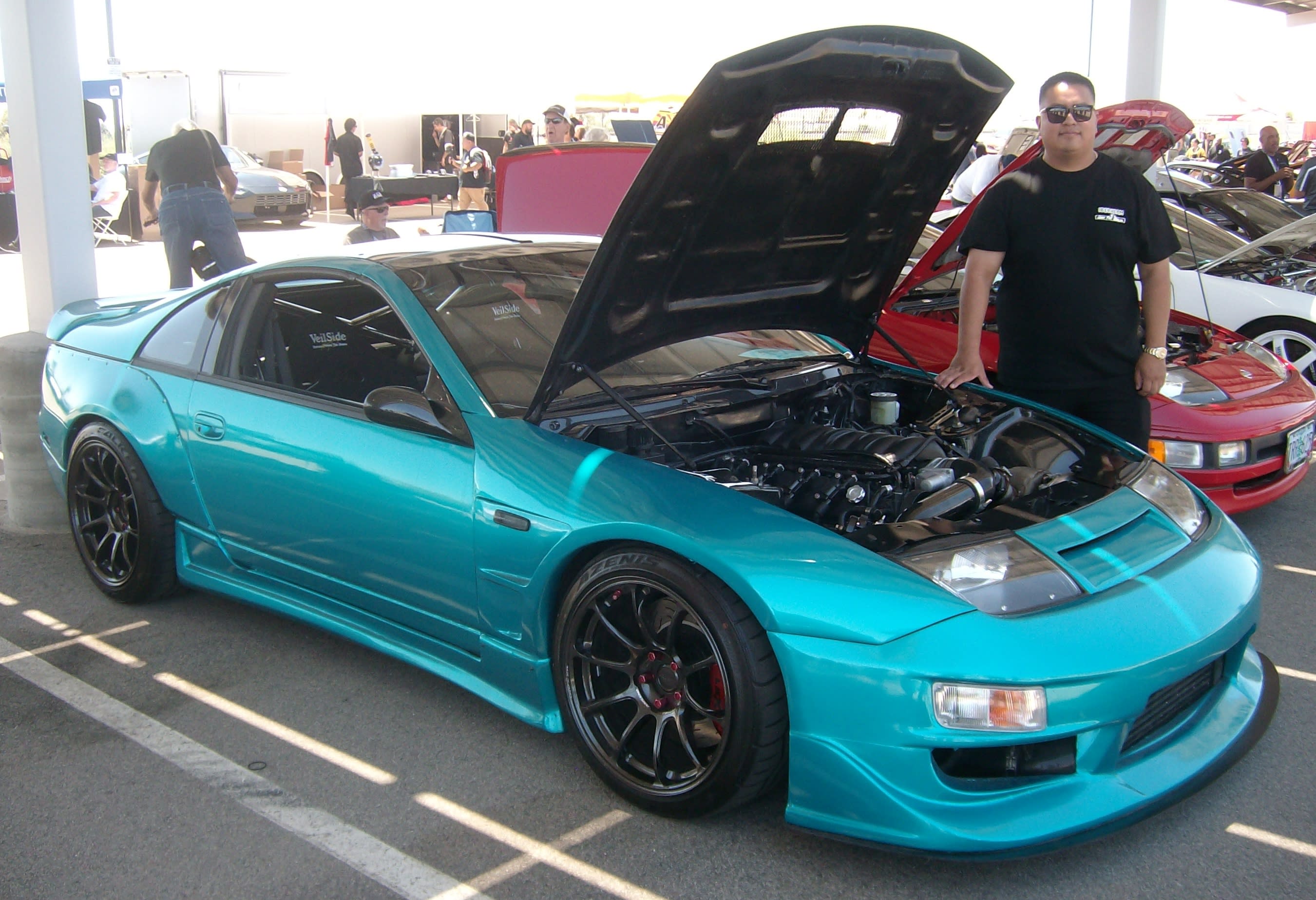 image of a blue Nissan Z