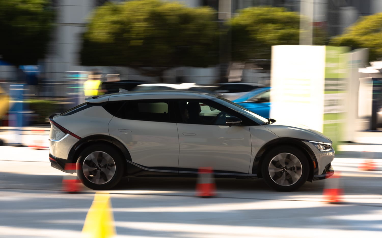 ev being tested at the auto show in LA in 2022
