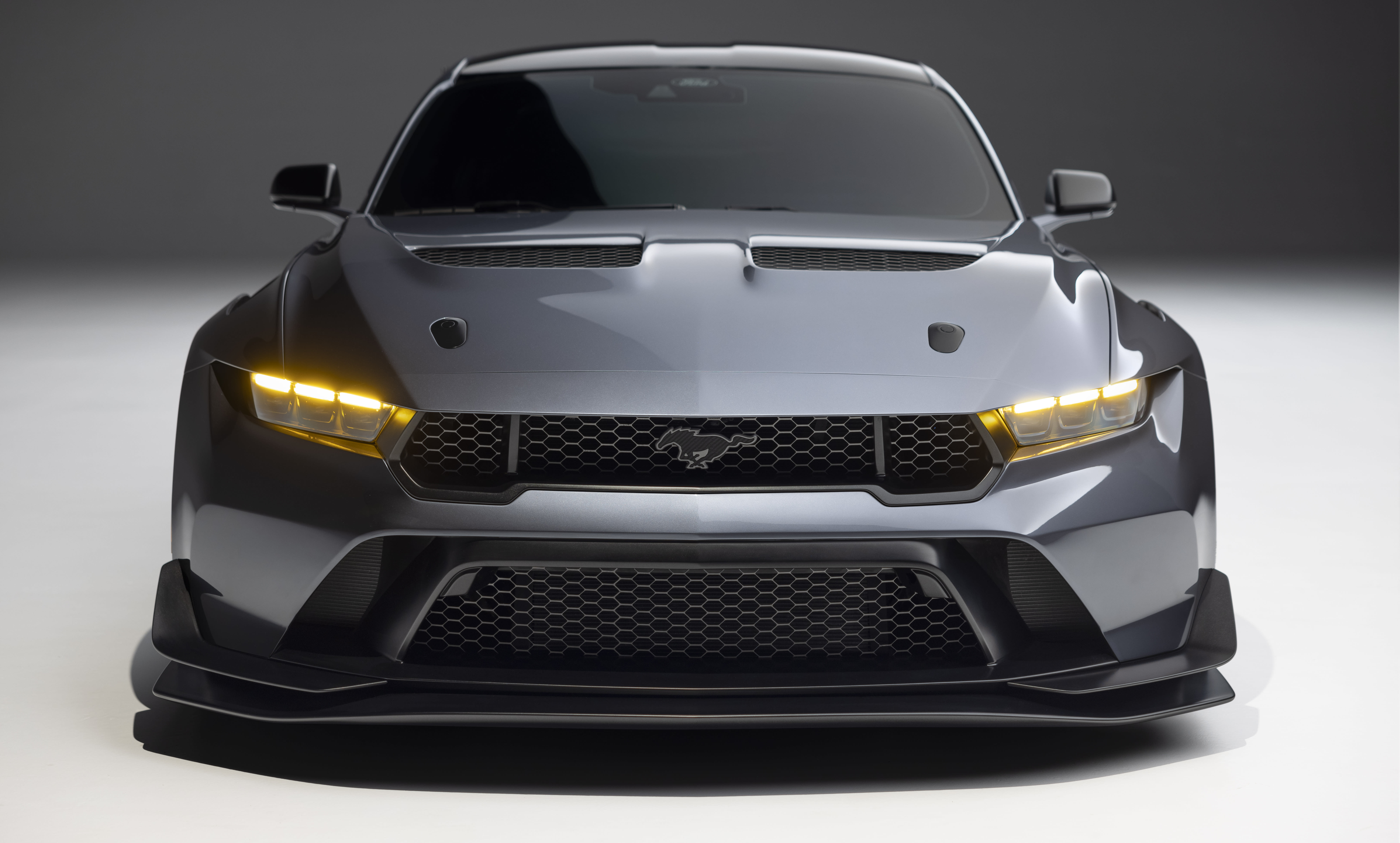 the grille of the Ford Mustang GTD