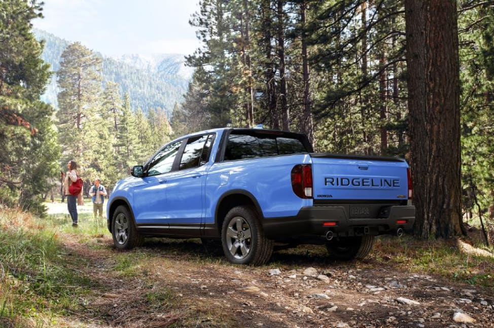 Honda Ridgeline in the forrest