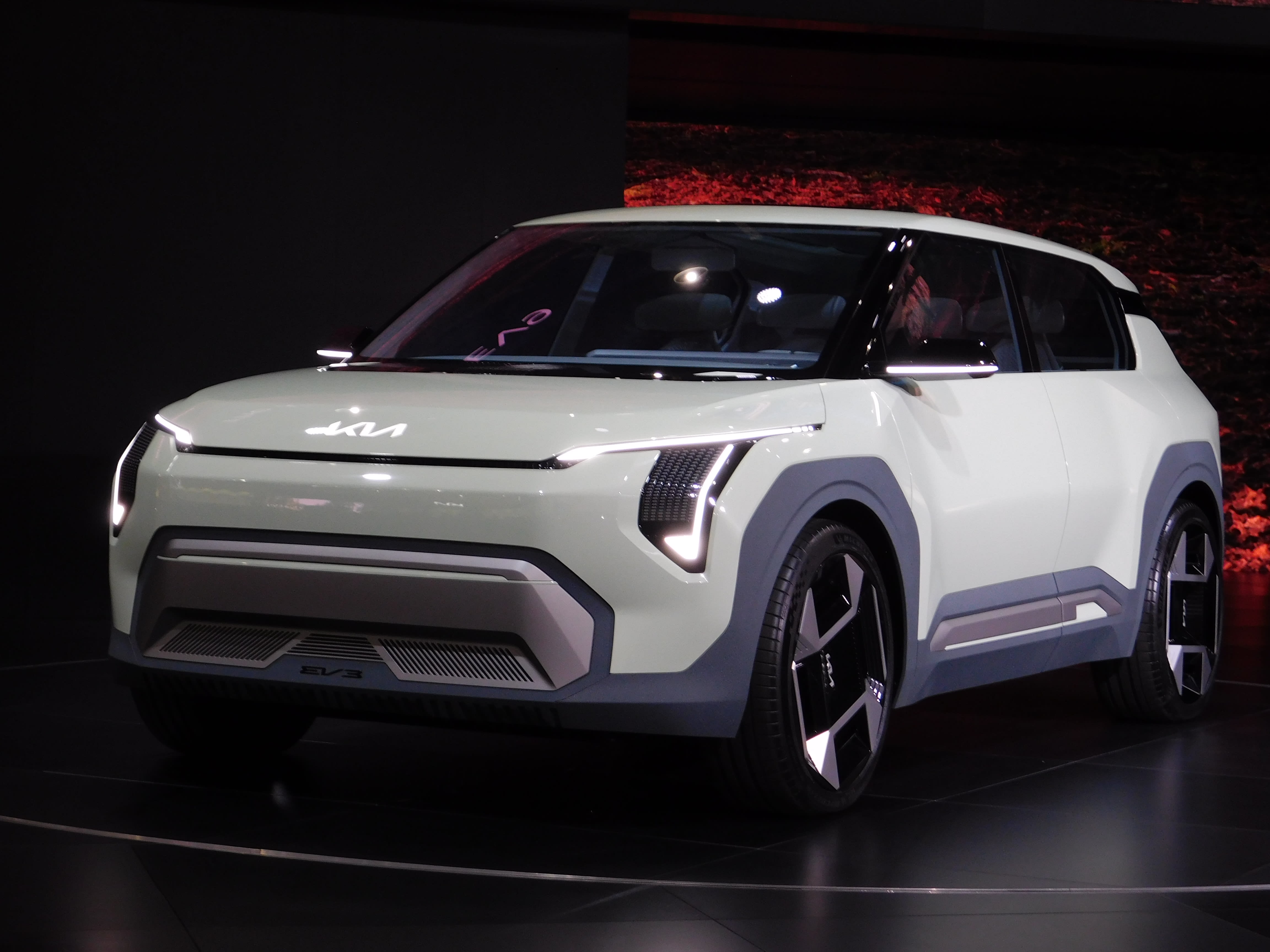 the Kia EV3 at the LA Auto Show