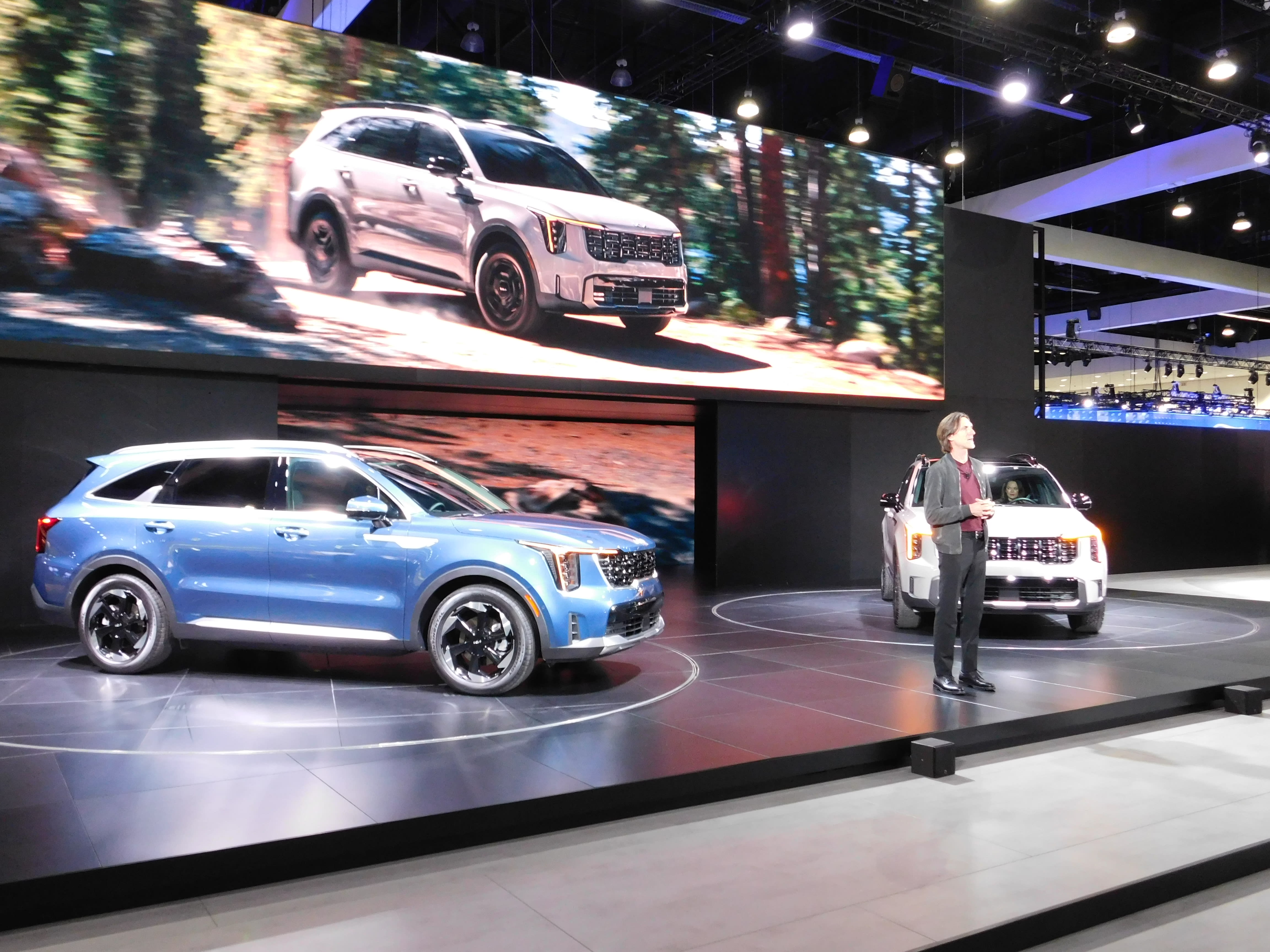 the Kia Sorrento stage at the LA Auto Show