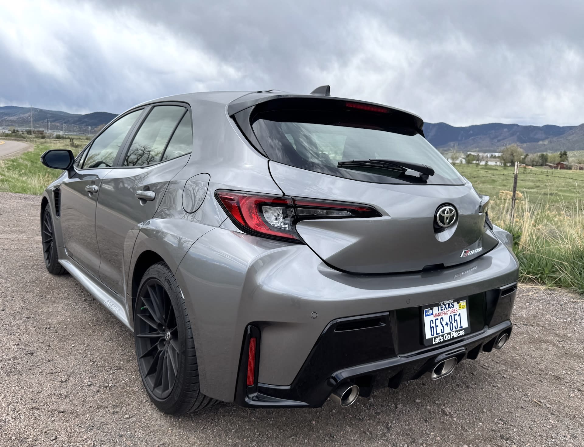 rear of the Toyota GR Corolla