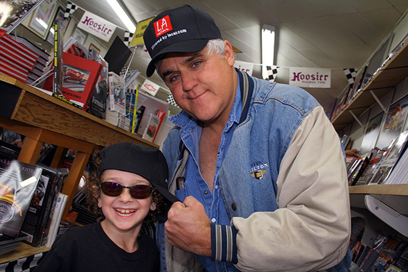 Jay Leno and Justin Grafman at Autobooks