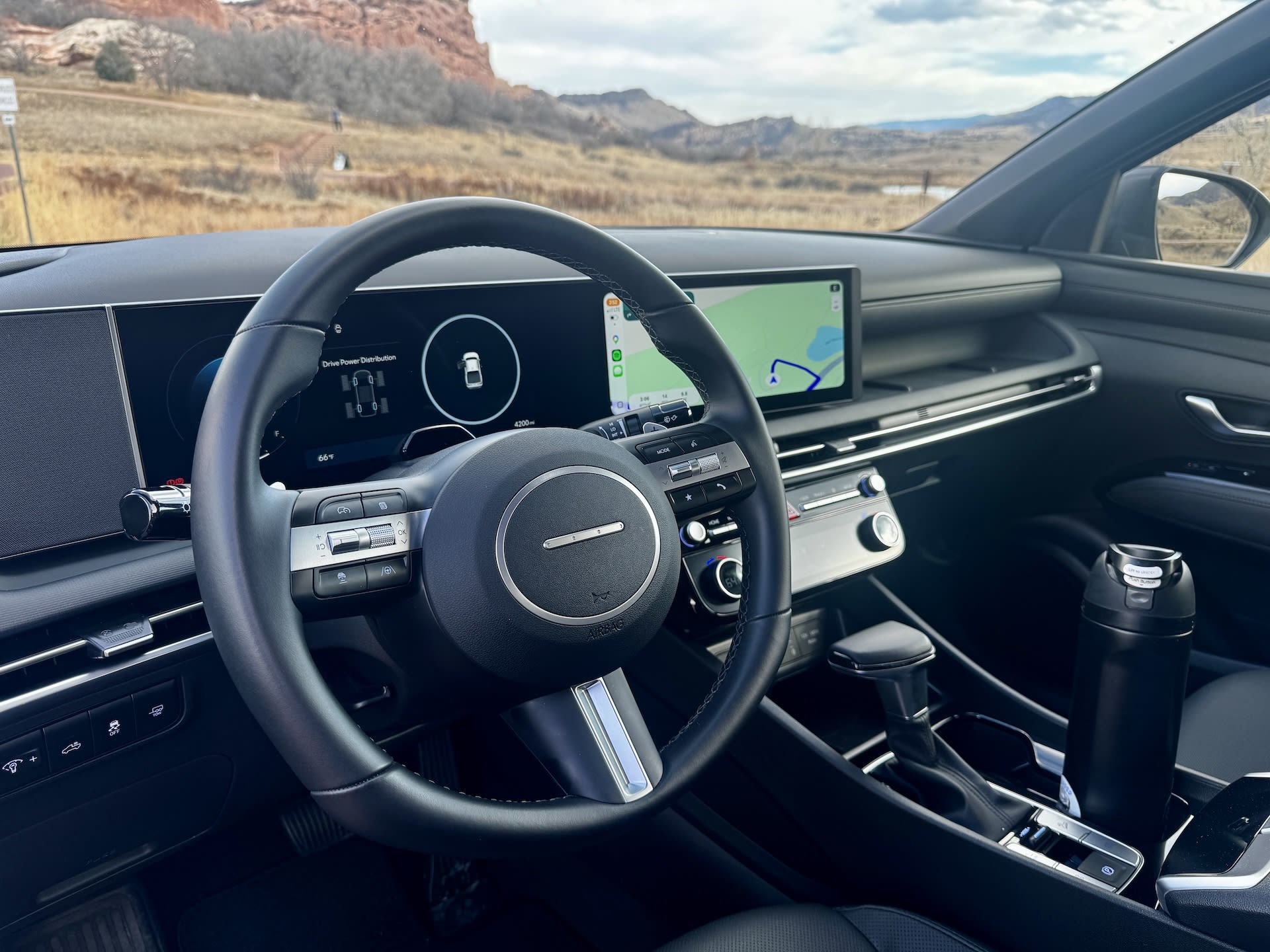 interior of the hyundai santa cruz