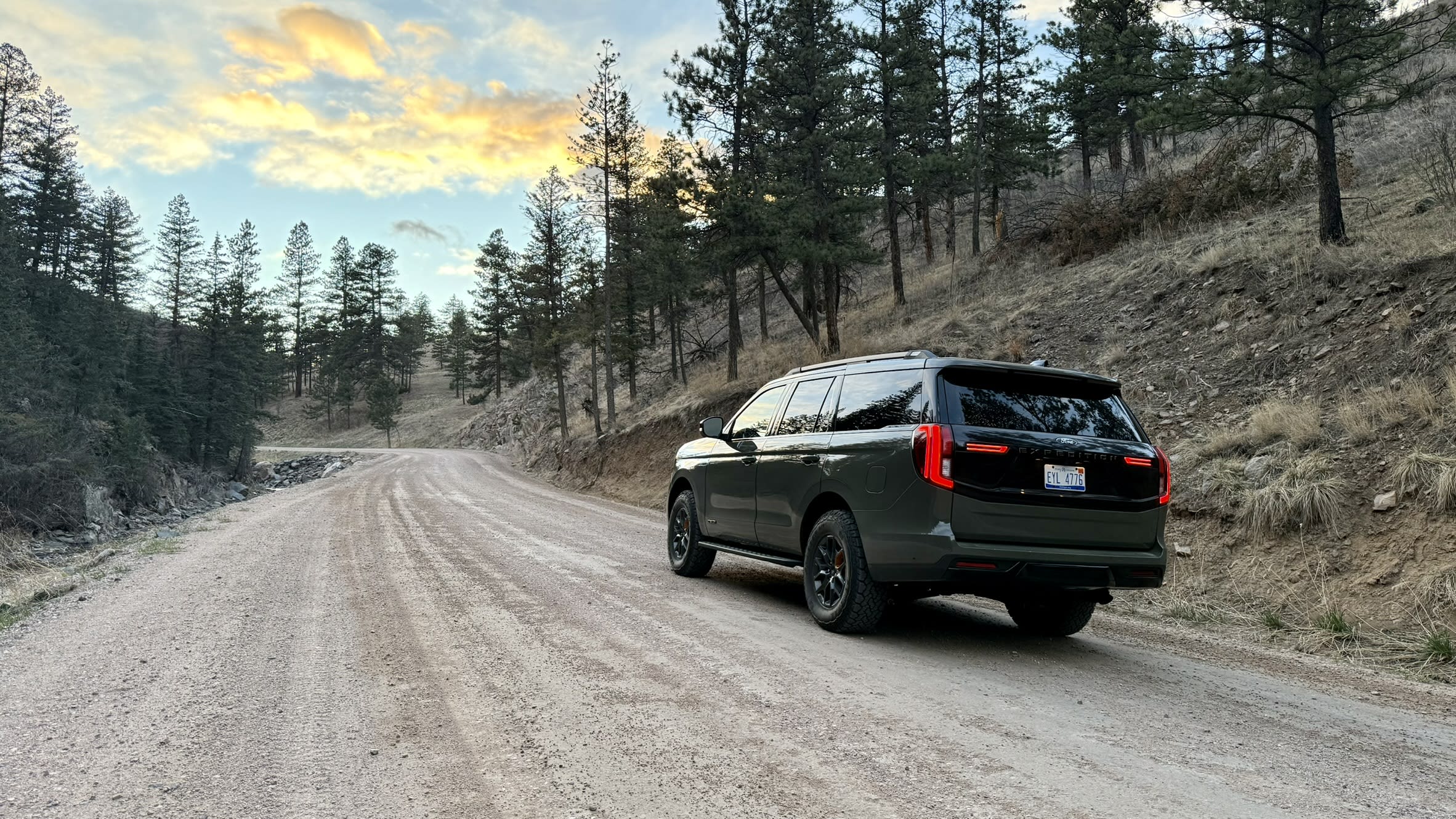 a expedition tremor on a dirt road