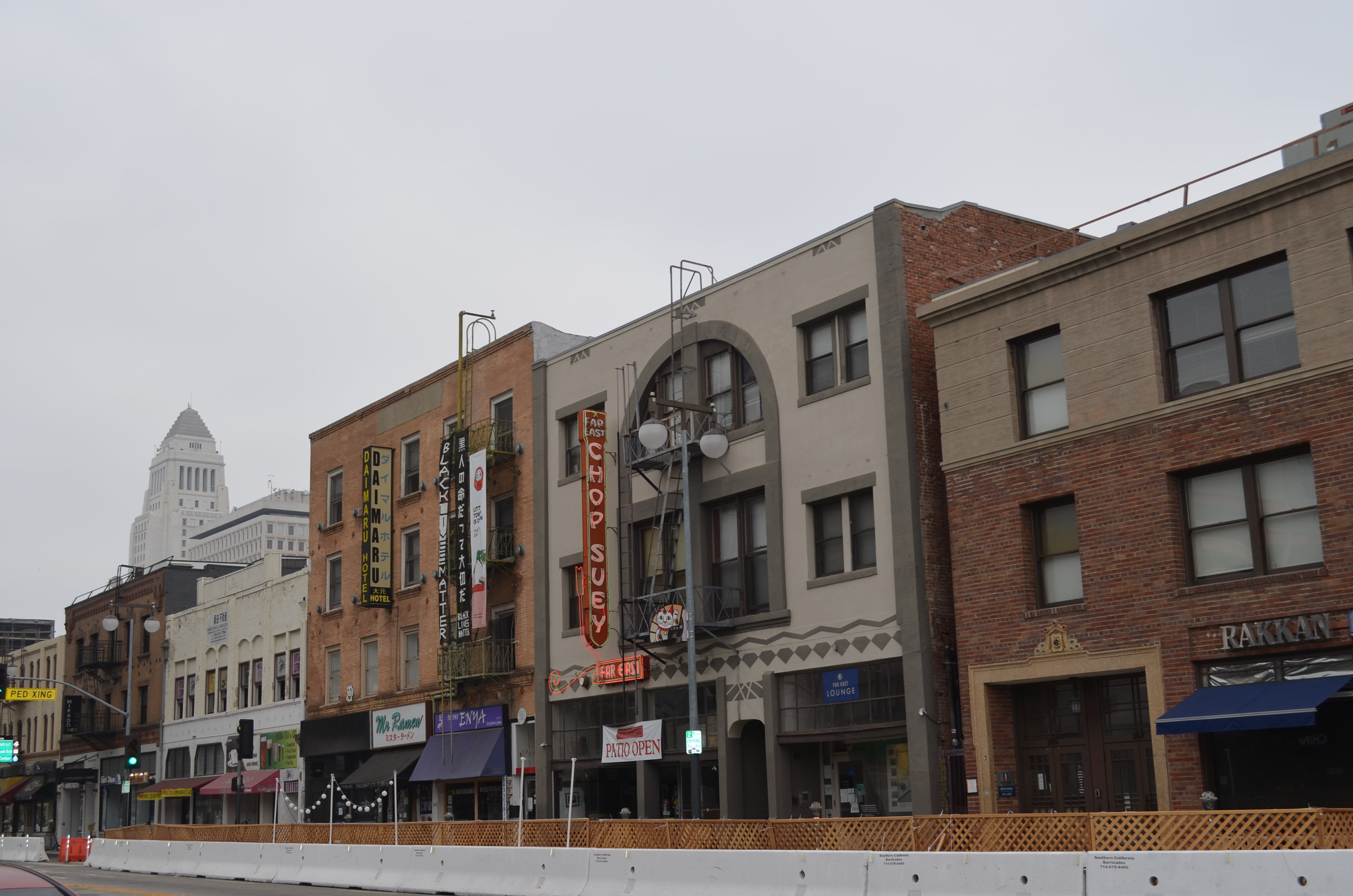 A street in Little Tokyo in Los Angeles